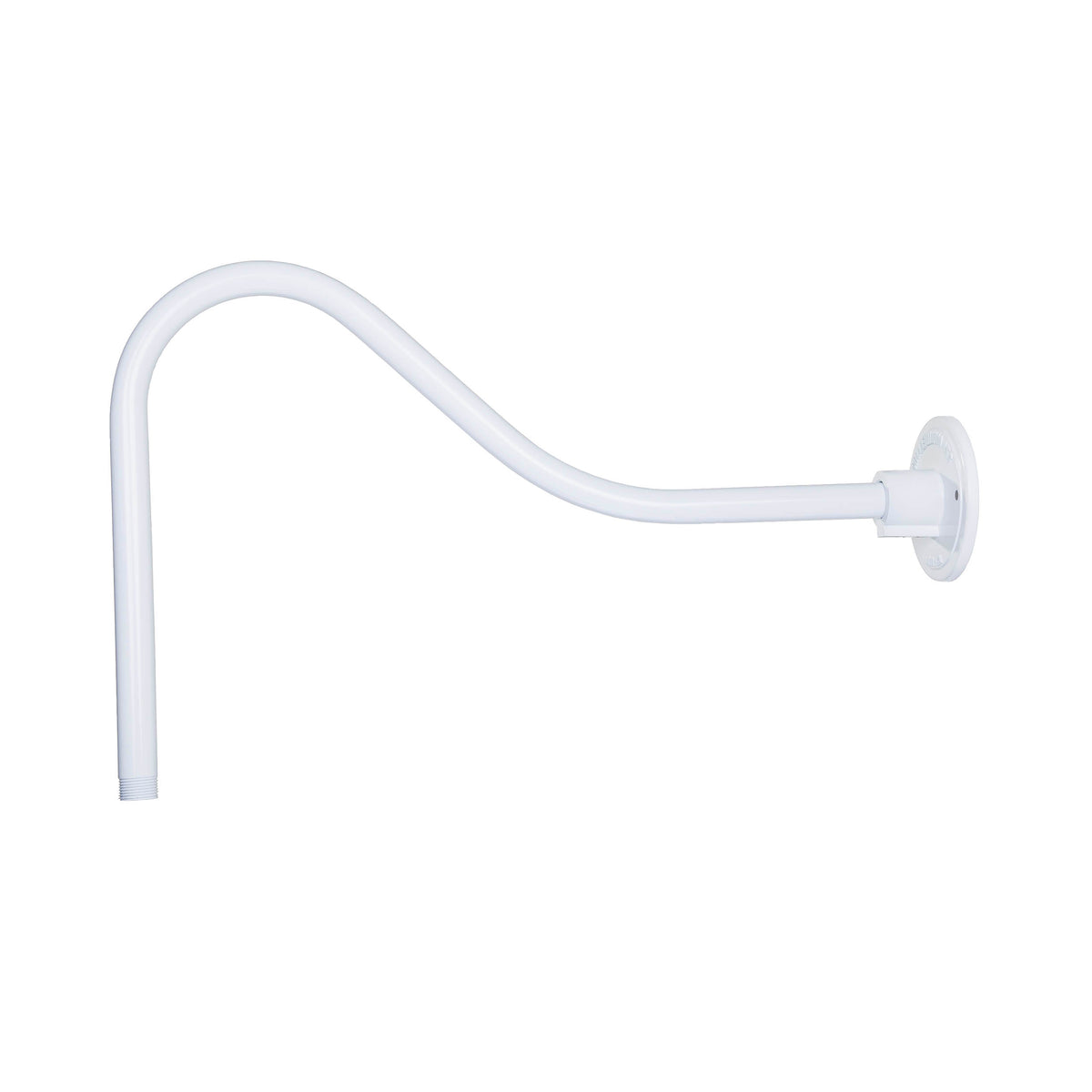 14-inch R Series White Gooseneck Arm with Metal Shade