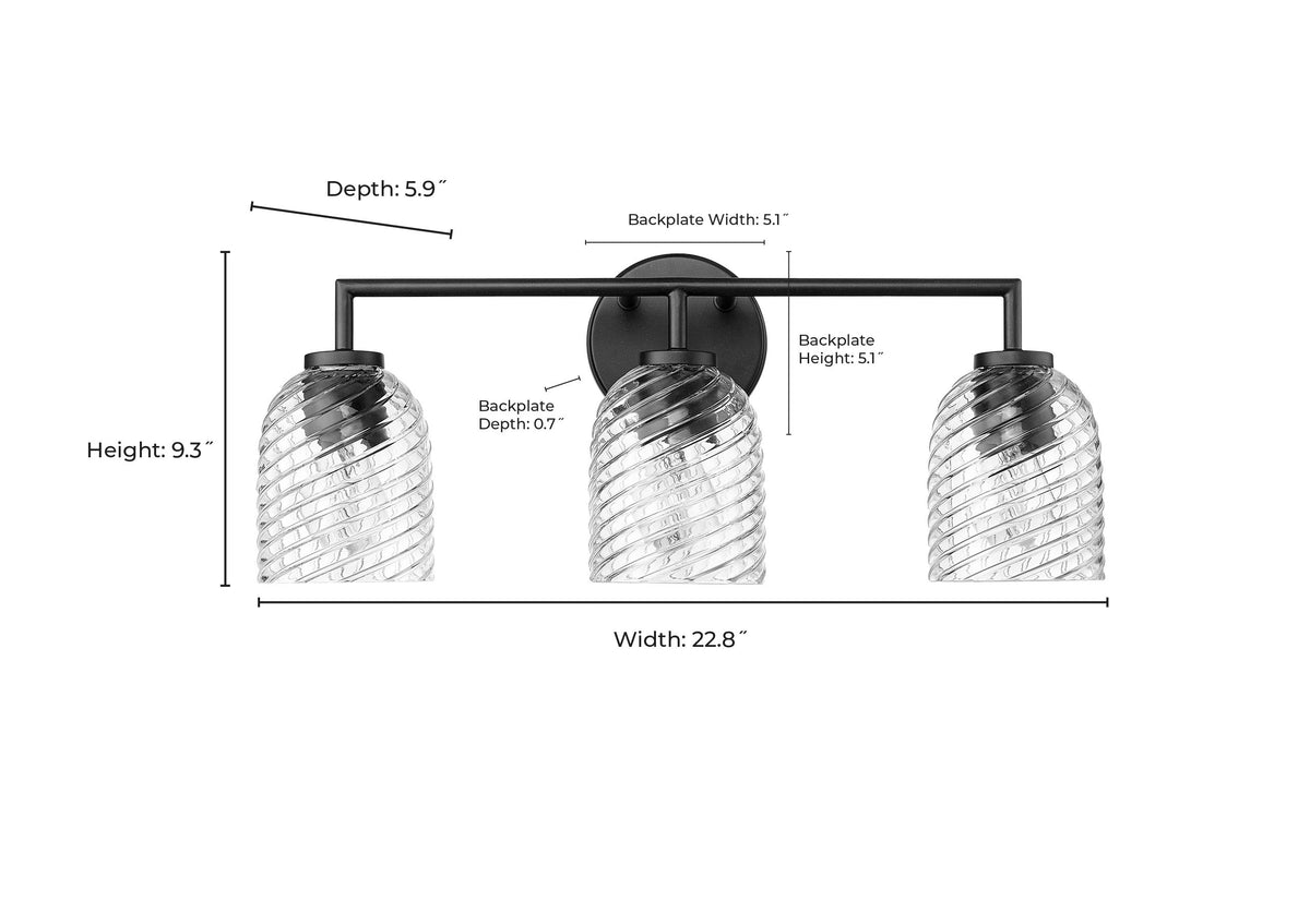 22'' Lauryn Polished Nickel 3 Light Bath Vanity