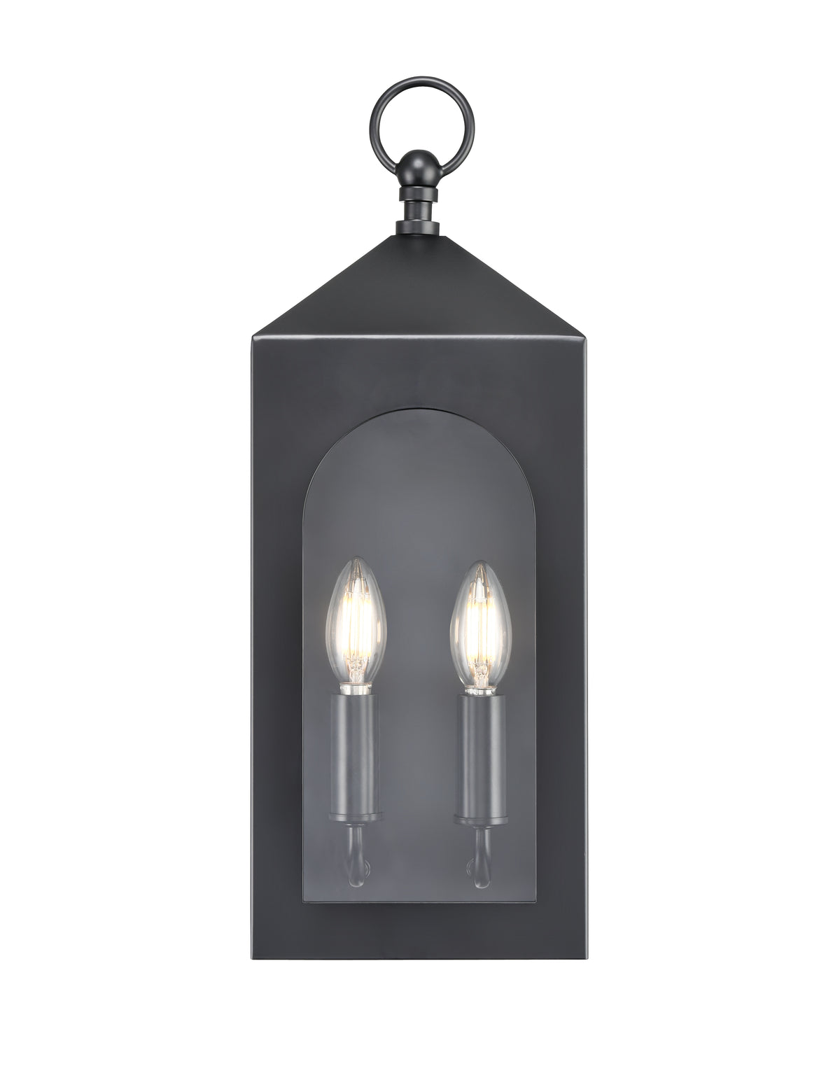7'' Bratton Powder Coated Black 2 Light Wall Sconce