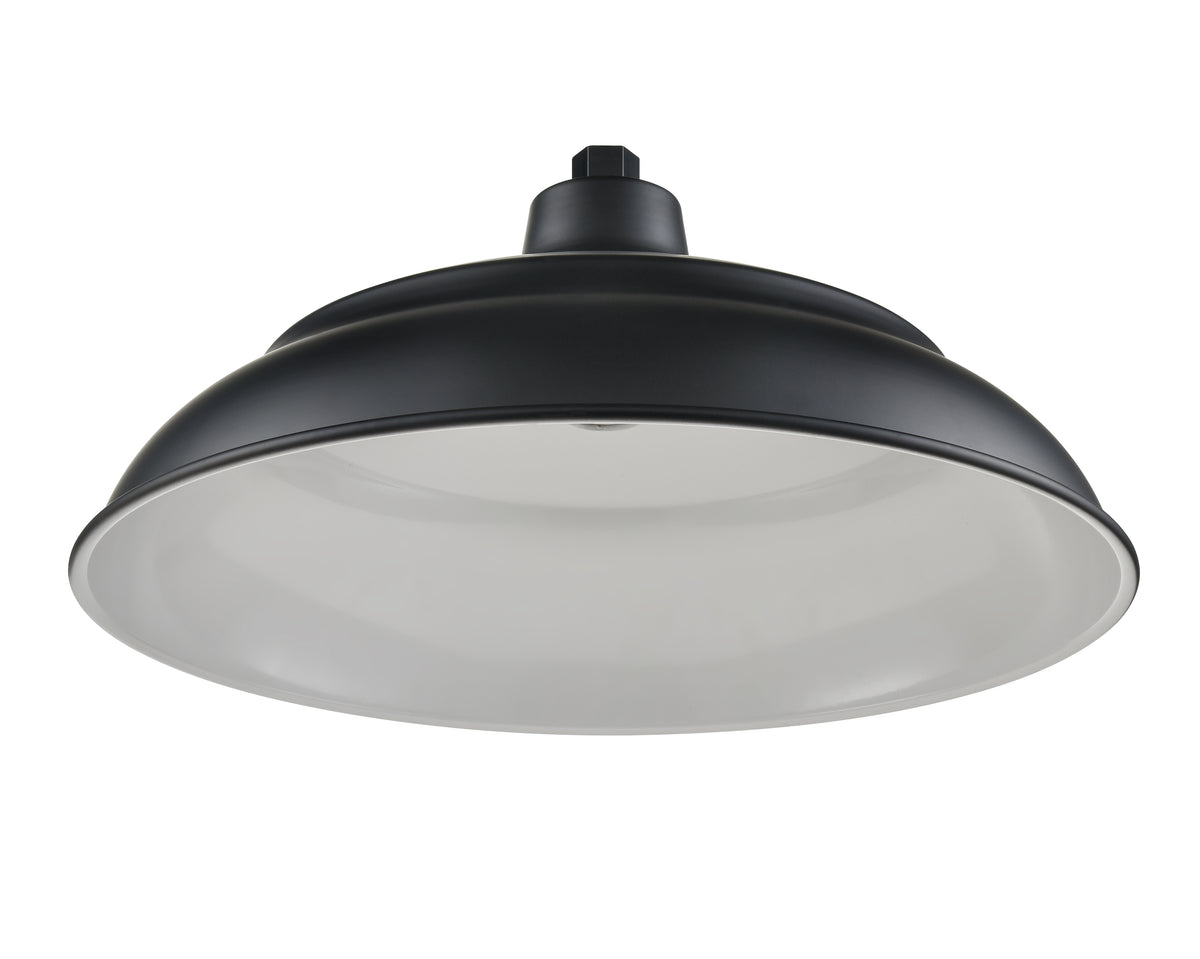 20'' Satin Black Aluminum R Series Aluminum Warehouse Shade