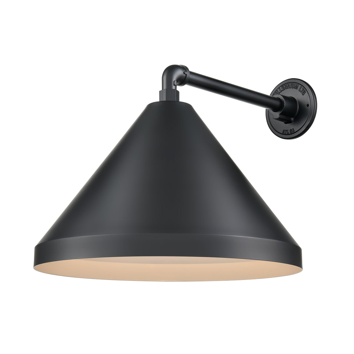 17'' Satin Black Aluminum R Series Wide Cone Shade