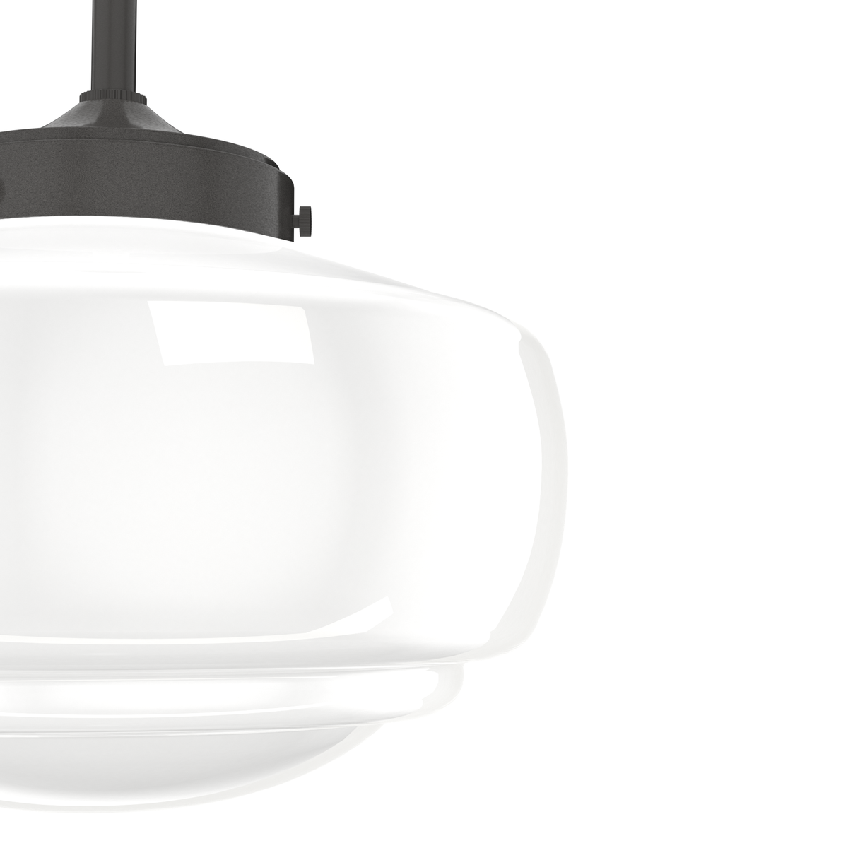Saddle Creek 10-inch 1-light Noble Bronze Schoolhouse Pendant with Cased White Glass