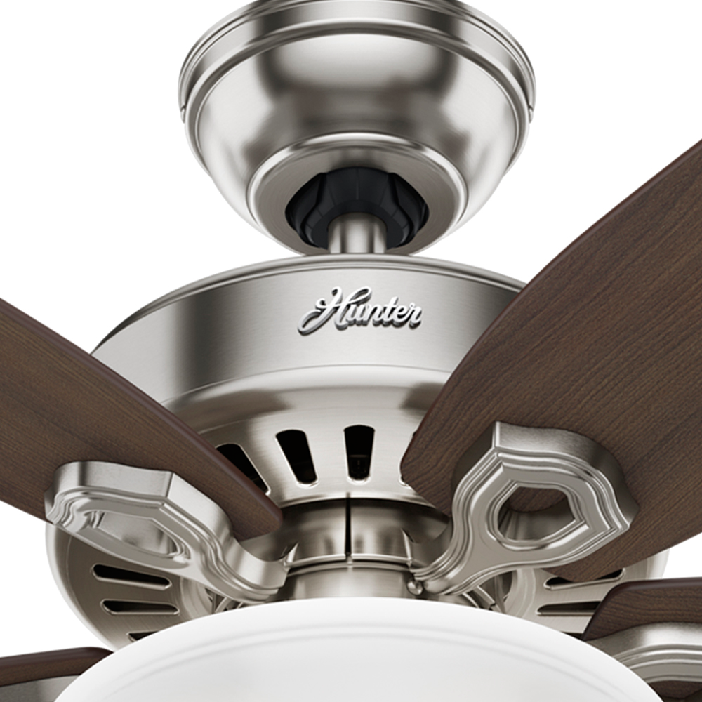 42 inch Builder Brushed Nickel Ceiling Fan with LED Light Kit and Pull Chain