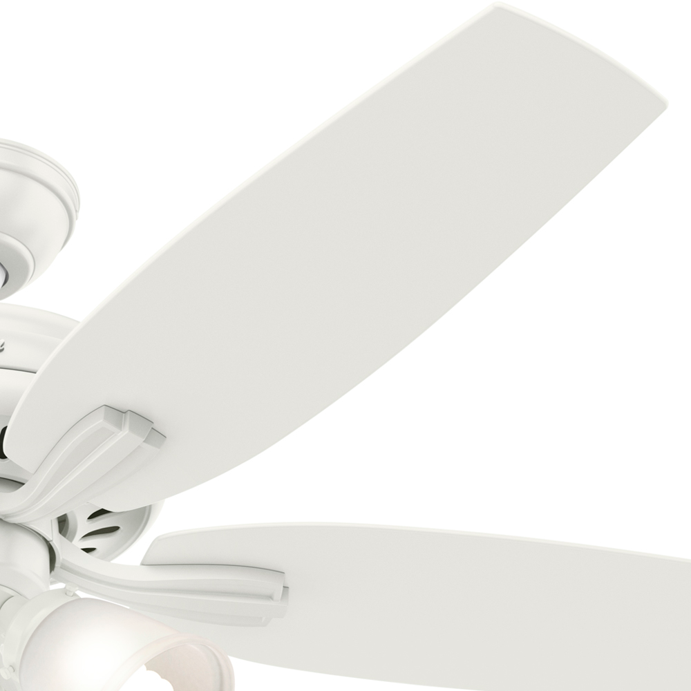 52 inch Newsome Fresh White Ceiling Fan with LED Light Kit and Pull Chain
