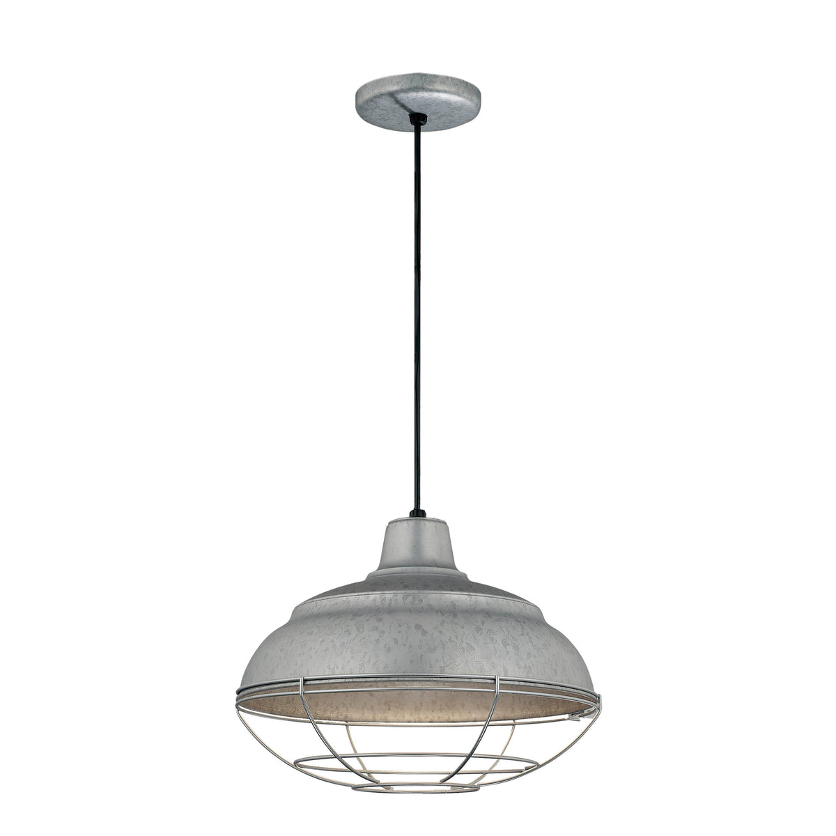 8.25'' R Series Galvanized 1 Light Pendant