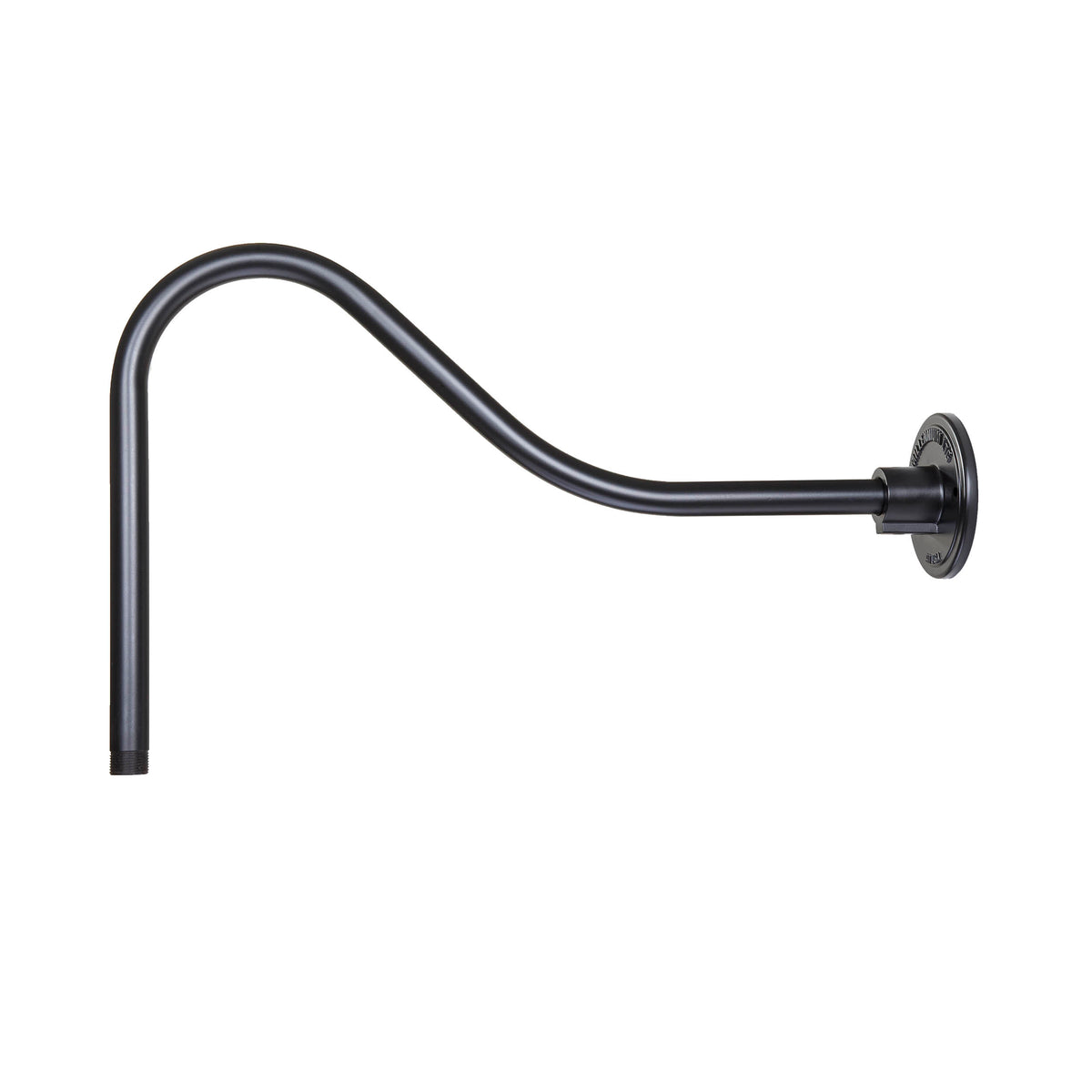 14-inch R Series Aluminum Satin Black Gooseneck Arm with Metal Shade