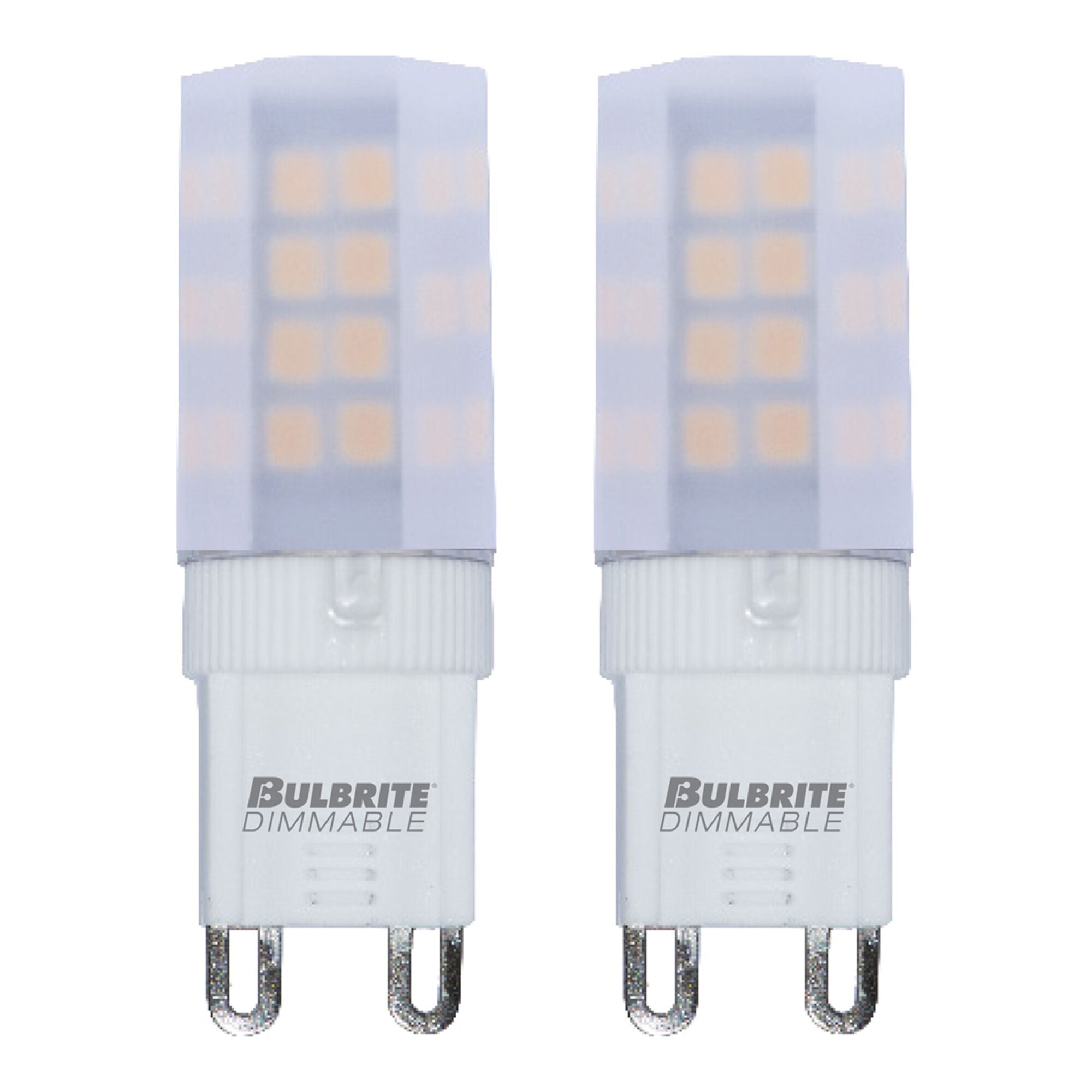 T6 4.5W Dimmable Frost LED Light Bulb with G9 Base, 3000K, 340 Lumens, 2-Pack