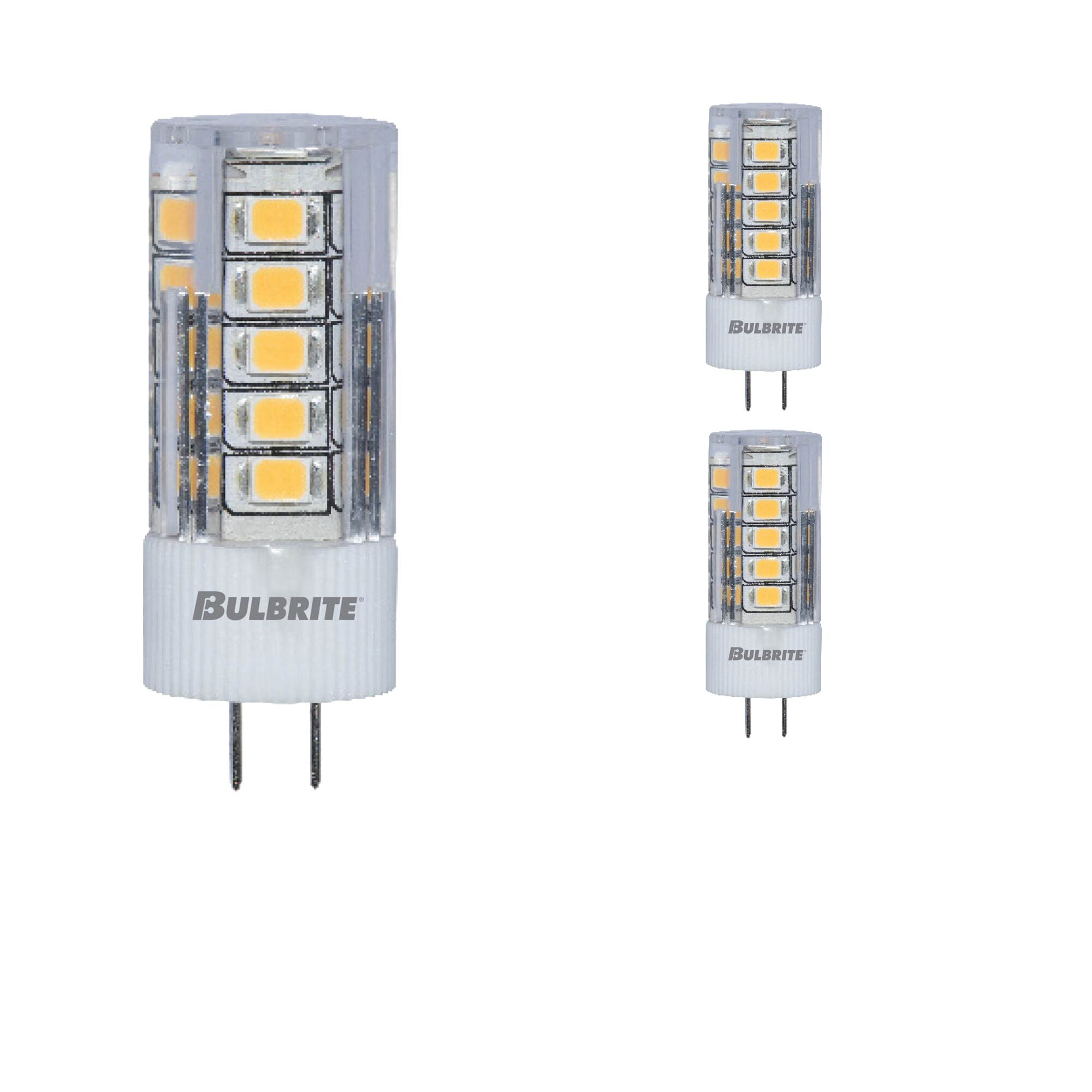 JC 3W Non-Dimmable Clear LED Light Bulb with G4 Base, 2700K, 280 Lumens, 12V, 3-Pack