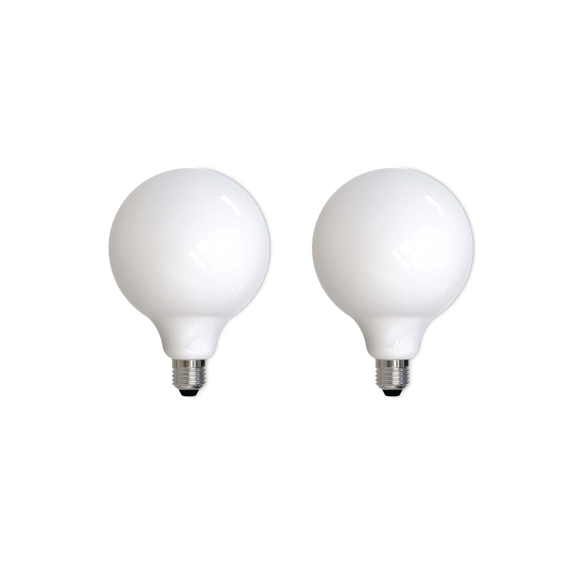 G40 8.5W Dimmable Milky Filament LED Light Bulb with E26 Base, 2700K, 800 Lumens, 2-Pack