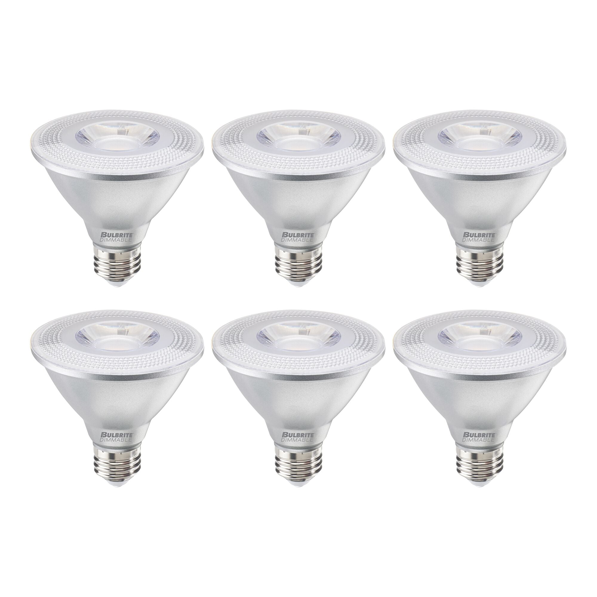 PAR30SN 10W Dimmable LED Light Bulb with E26 Base, 2700K, 830 Lumens, Flood, 6-Pack