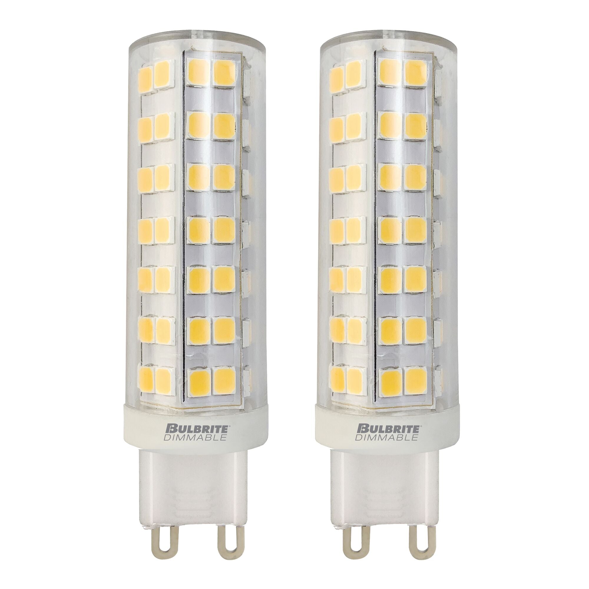 T6 6.5W Dimmable Clear LED Light Bulb with G9 Base, 2700K, 700 Lumens, 2-Pack