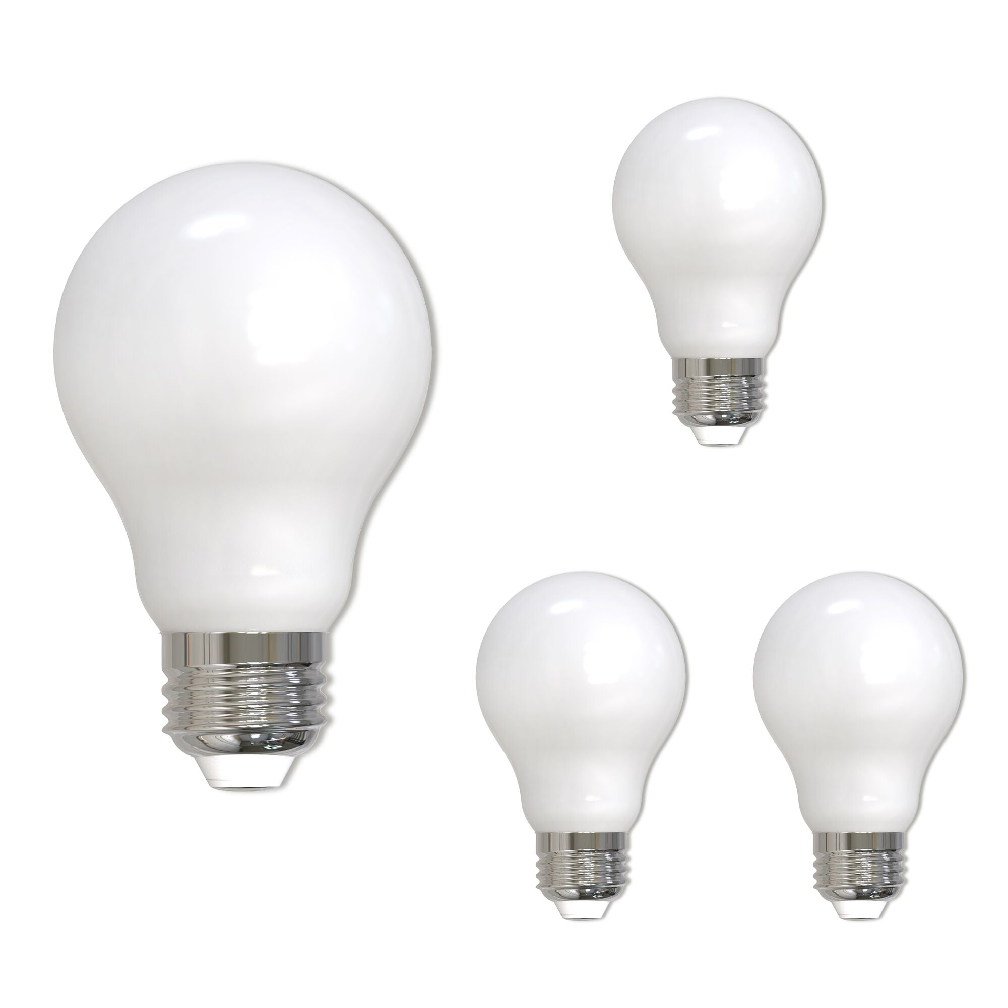 A19 14W Dimmable Milky Filament LED Light Bulb with E26 Base, 2700K, 1500 Lumens, 4-Pack