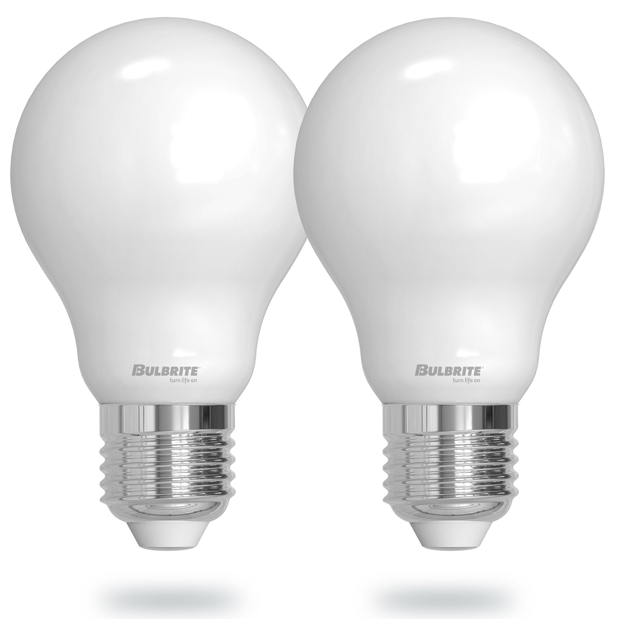 Warm Dims A19 9W Dimmable Milky Filament LED Light Bulb with E26 Base, 3000K-1800K, 800 Lumens, 2-Pack
