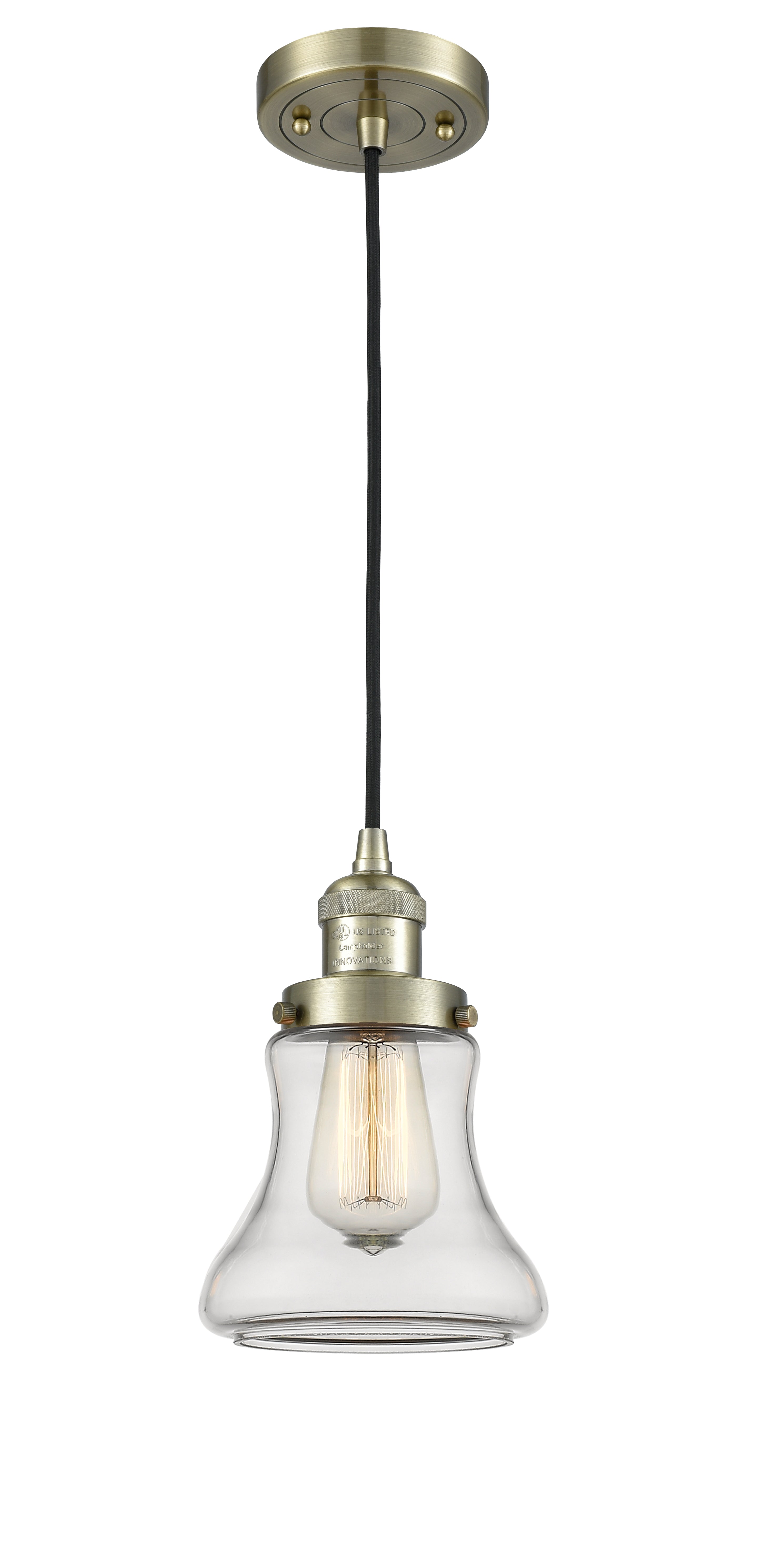 Franklin Restoration Mini Pendant Antique Brass