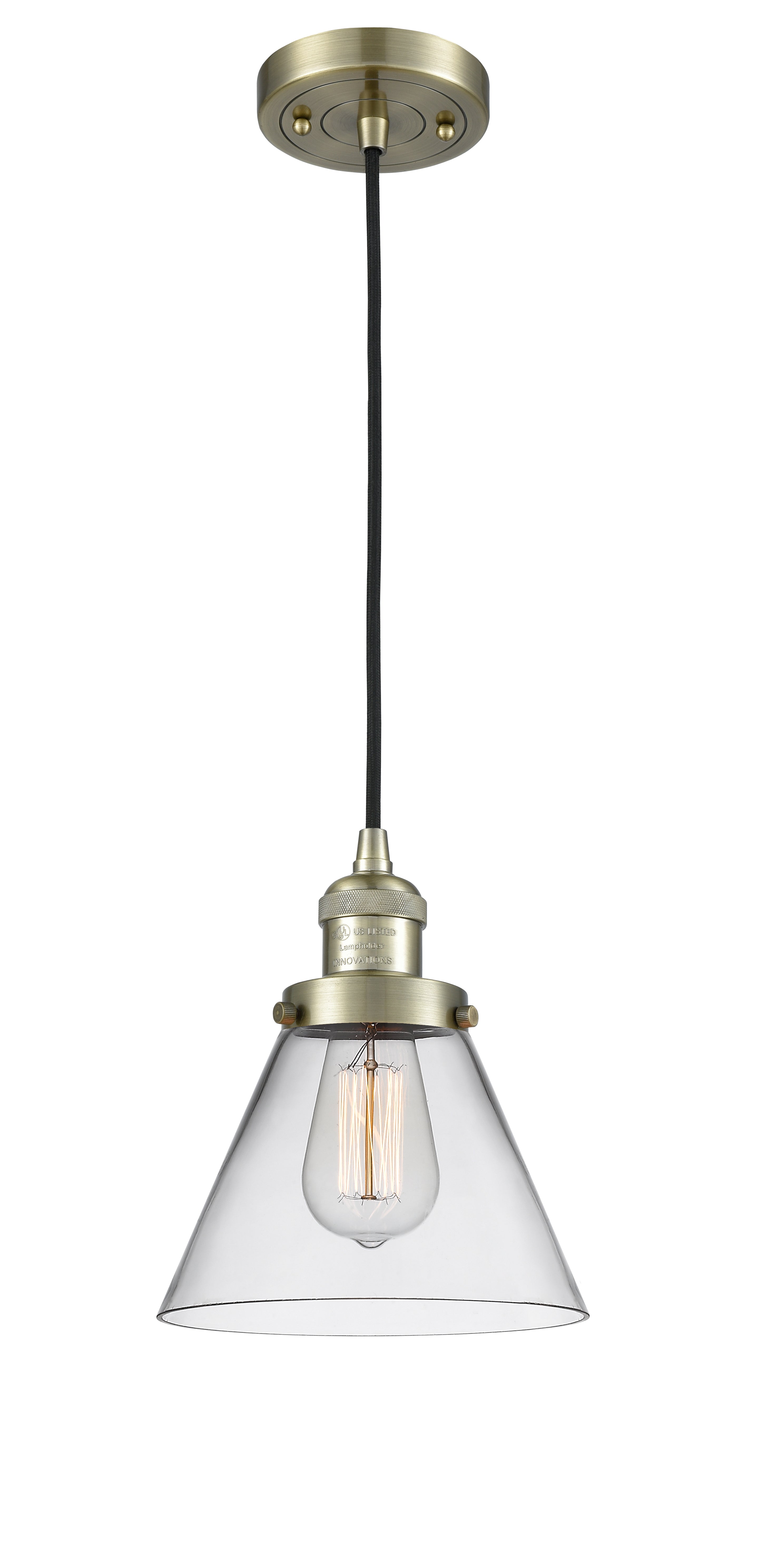 Franklin Restoration Mini Pendant Antique Brass