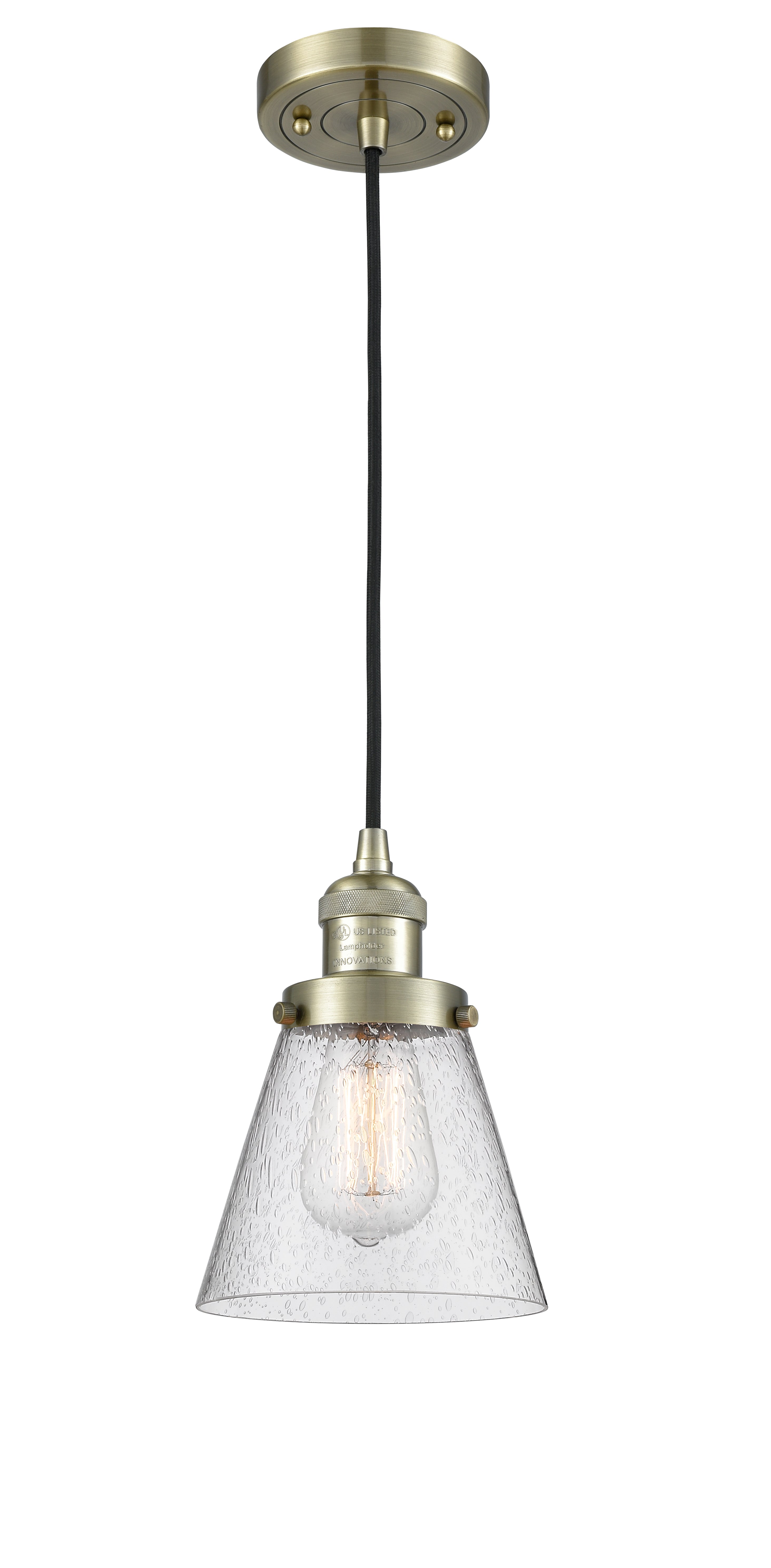 Franklin Restoration Mini Pendant Antique Brass