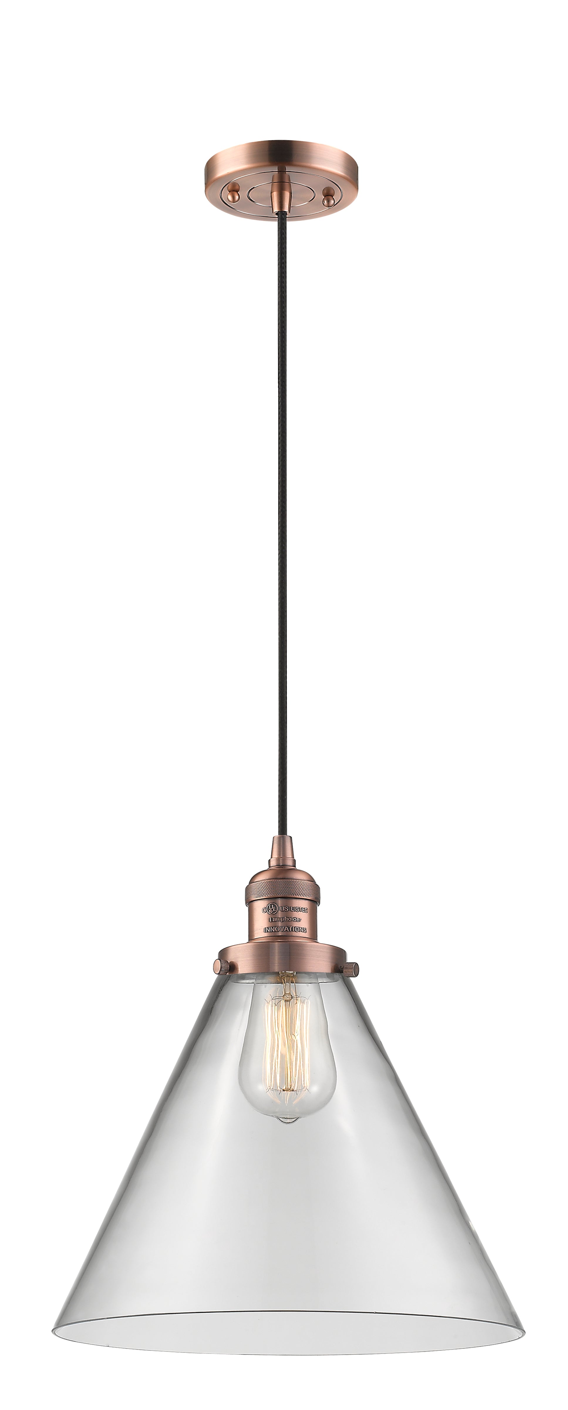 Franklin Restoration Mini Pendant Antique Brass