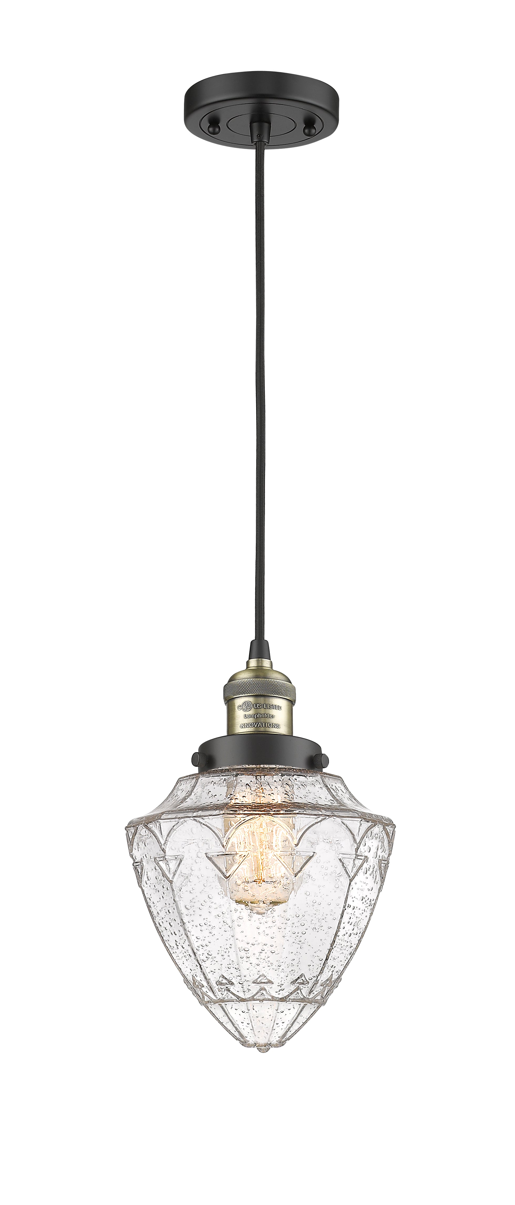 Franklin Restoration Mini Pendant Brass 7 inch