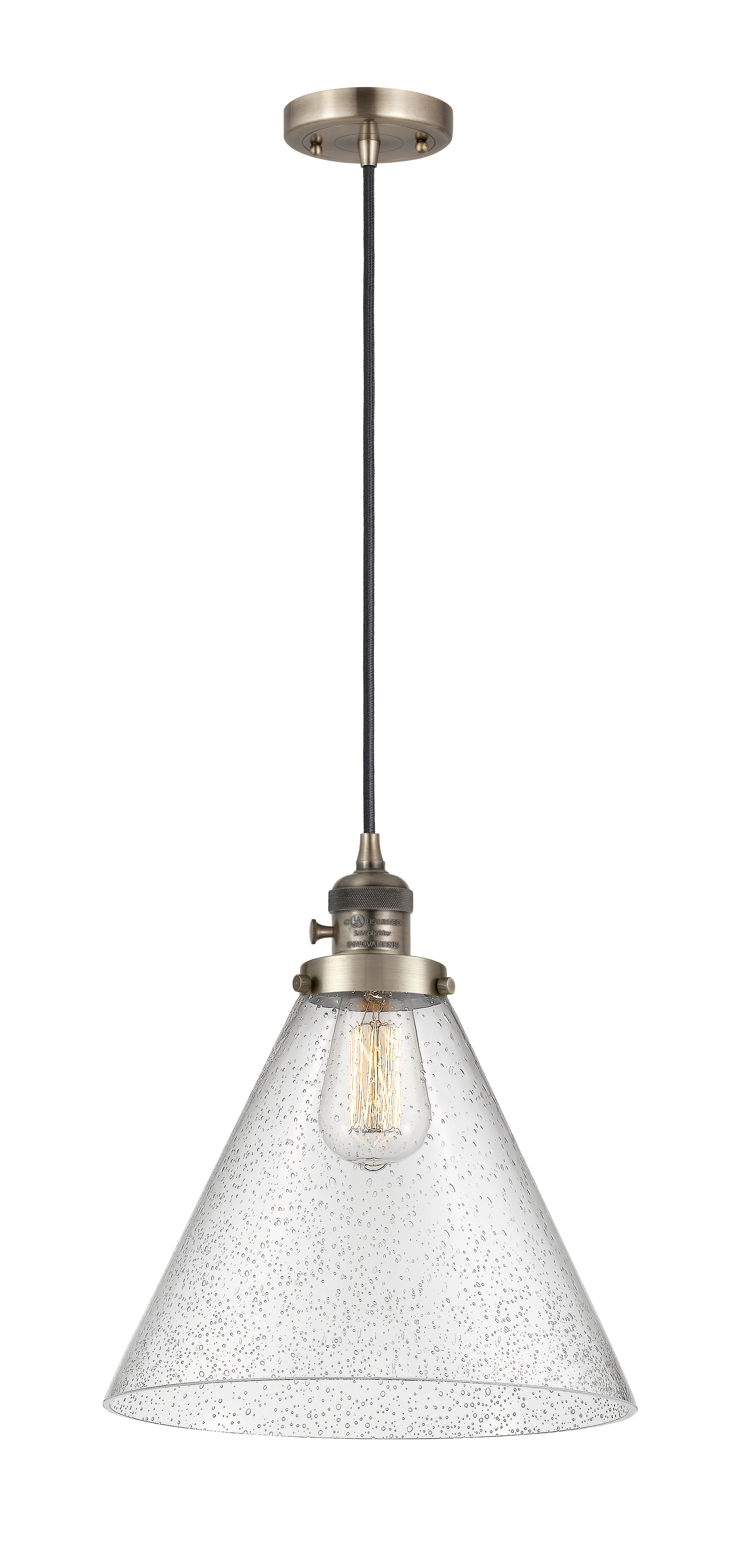 Franklin Restoration Antique Brass Cast Mini Pendant