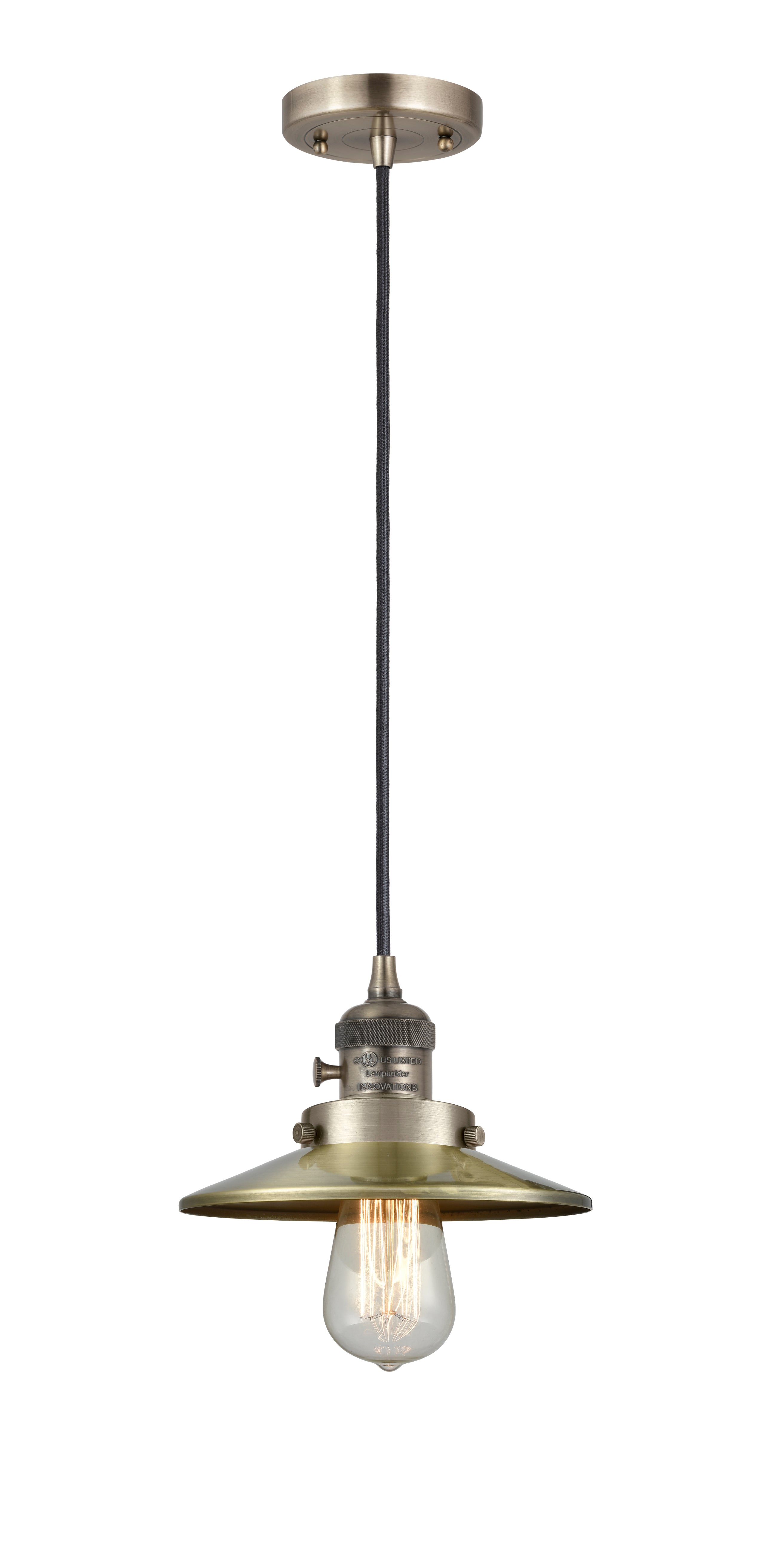 Franklin Restoration Mini Pendant Brass Finish