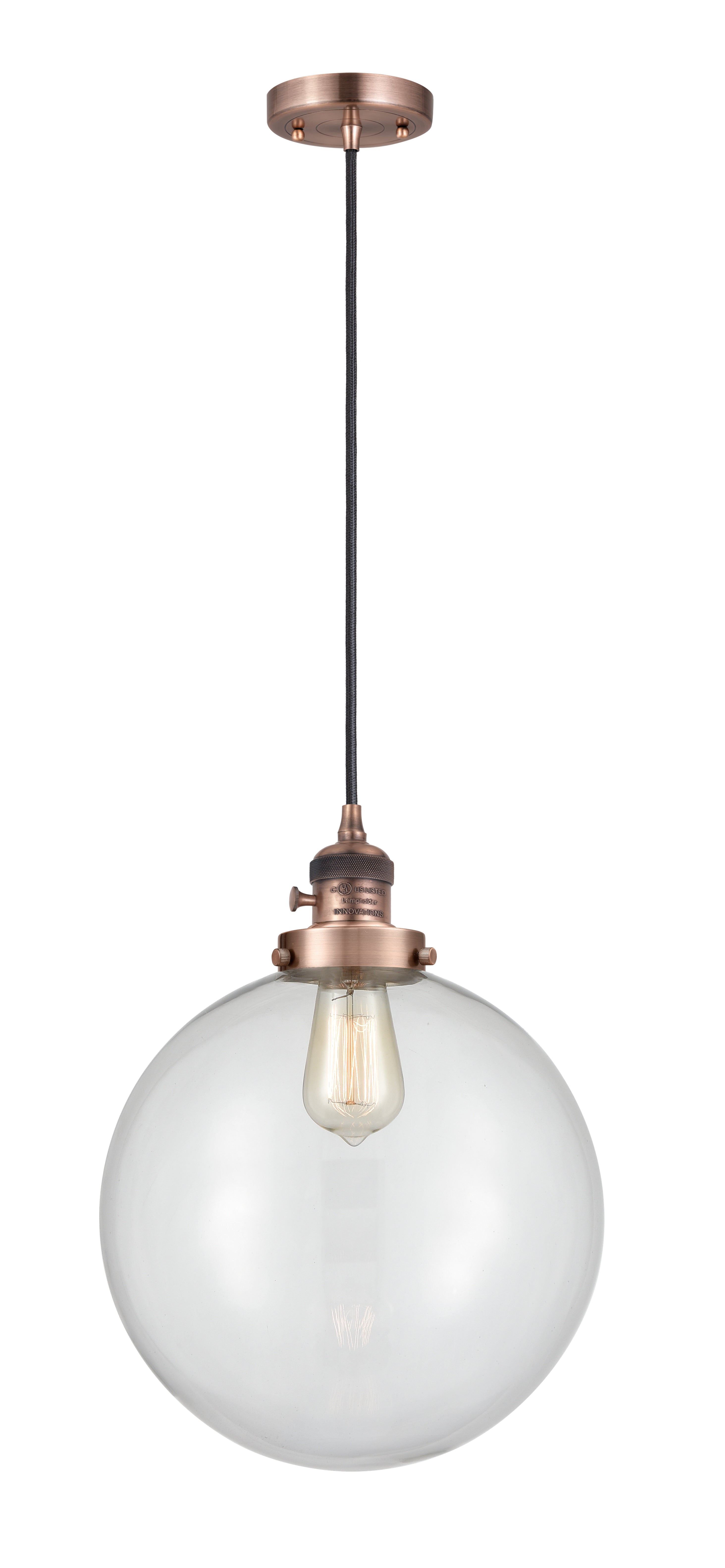 Franklin Restoration Mini Pendant Antique Brass