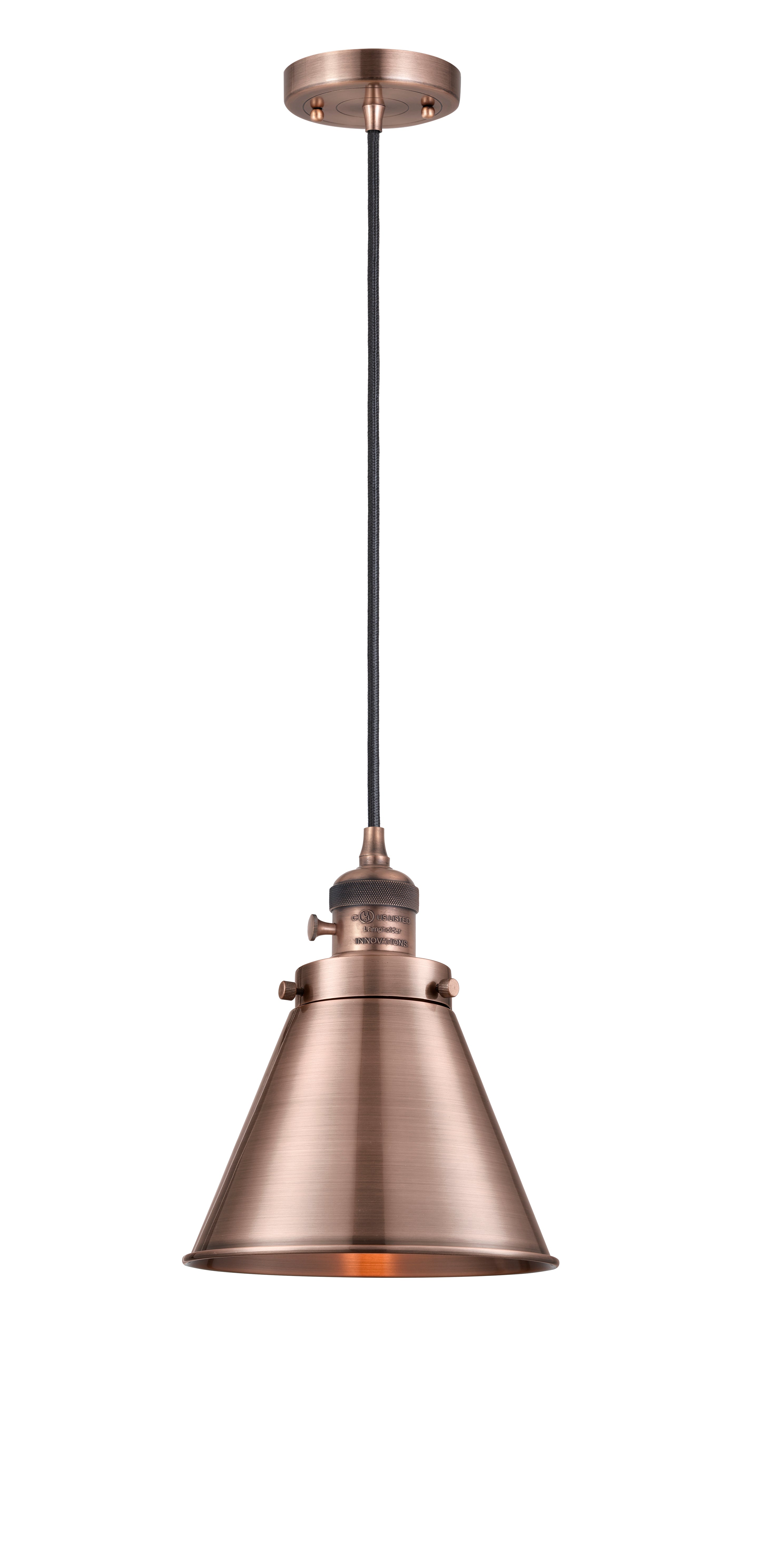 Franklin Restoration Mini Pendant Antique Brass