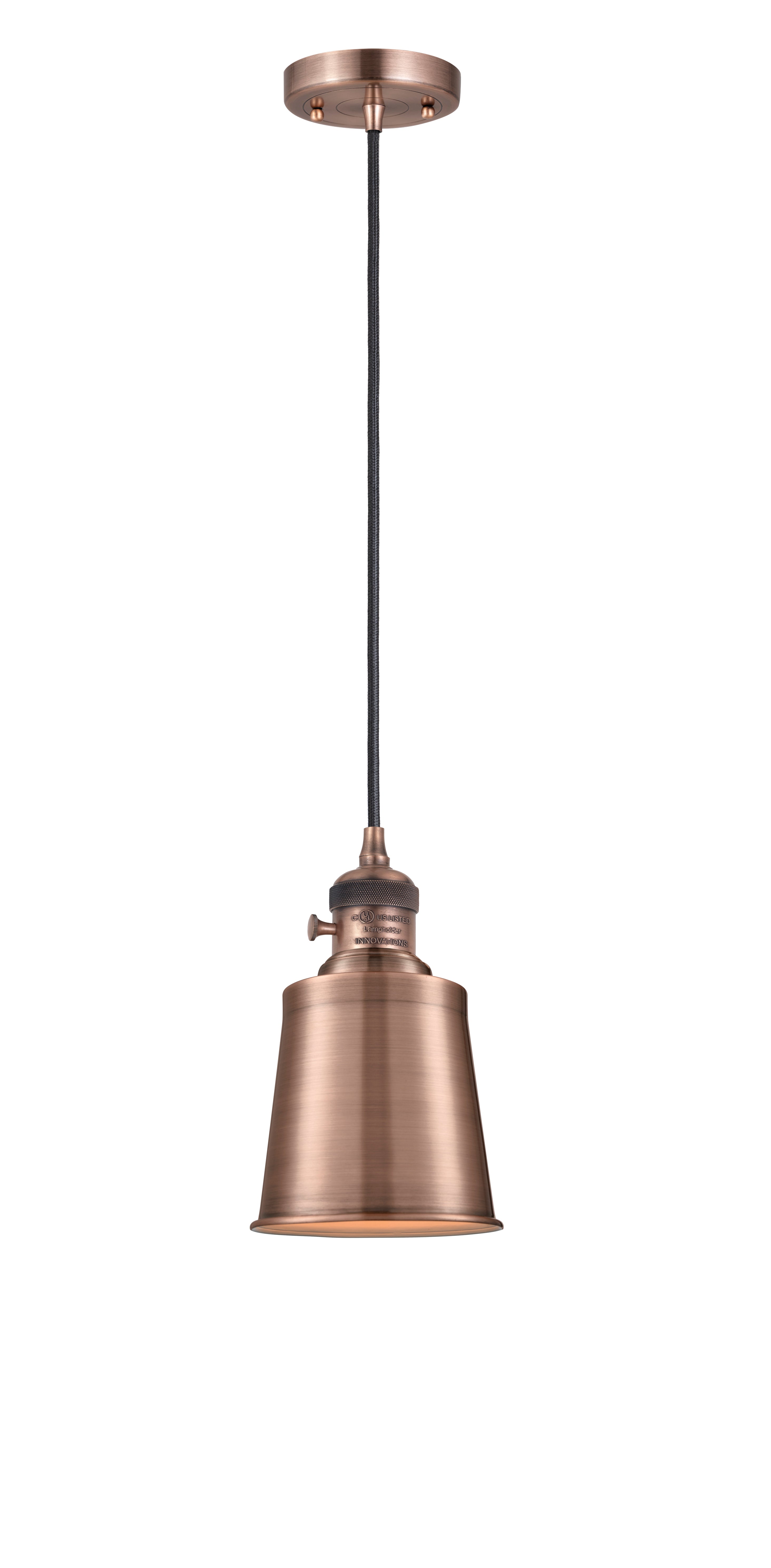 Franklin Restoration Mini Pendant Antique Brass