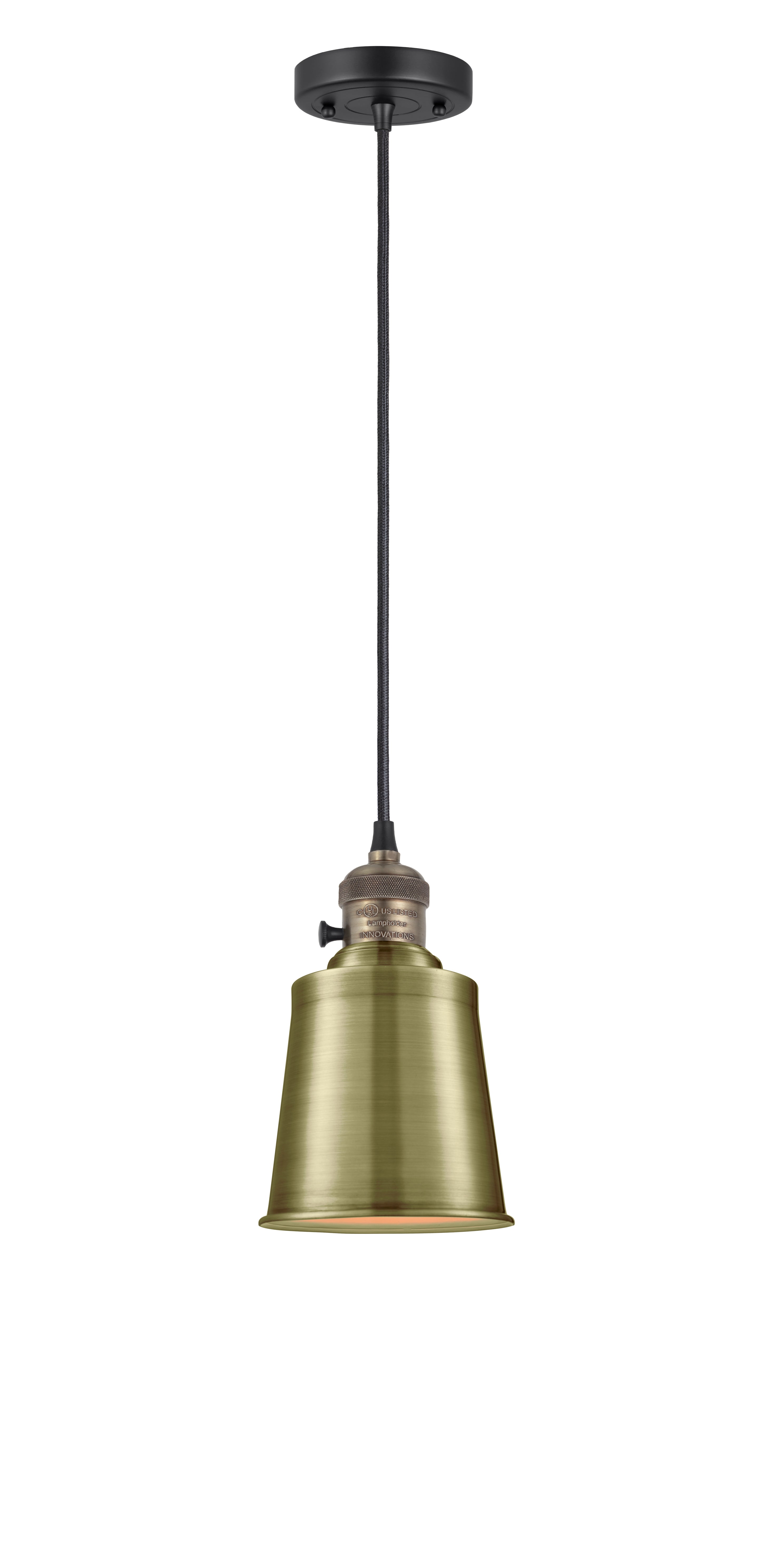 Franklin Restoration Mini Pendant Antique Brass
