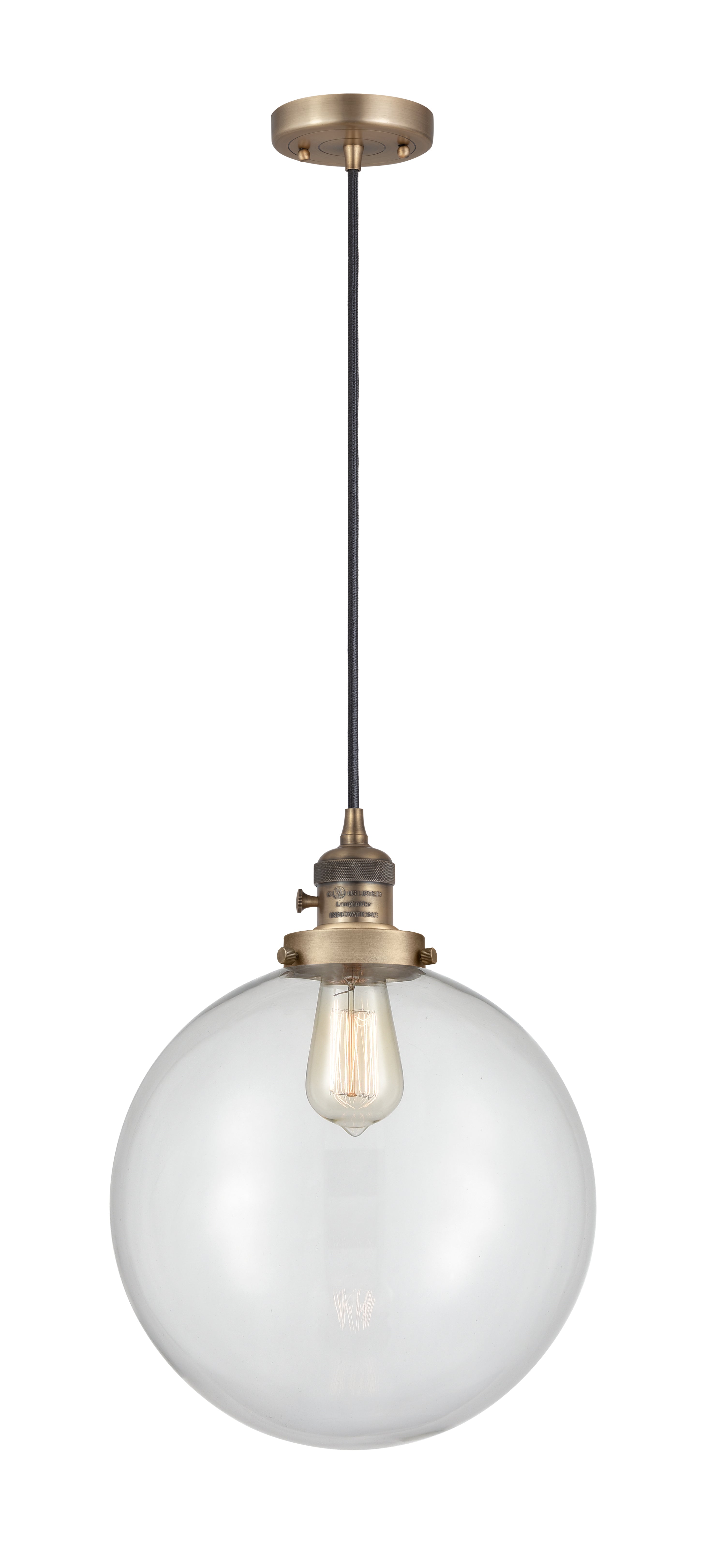 Franklin Restoration Mini Pendant Antique Brass