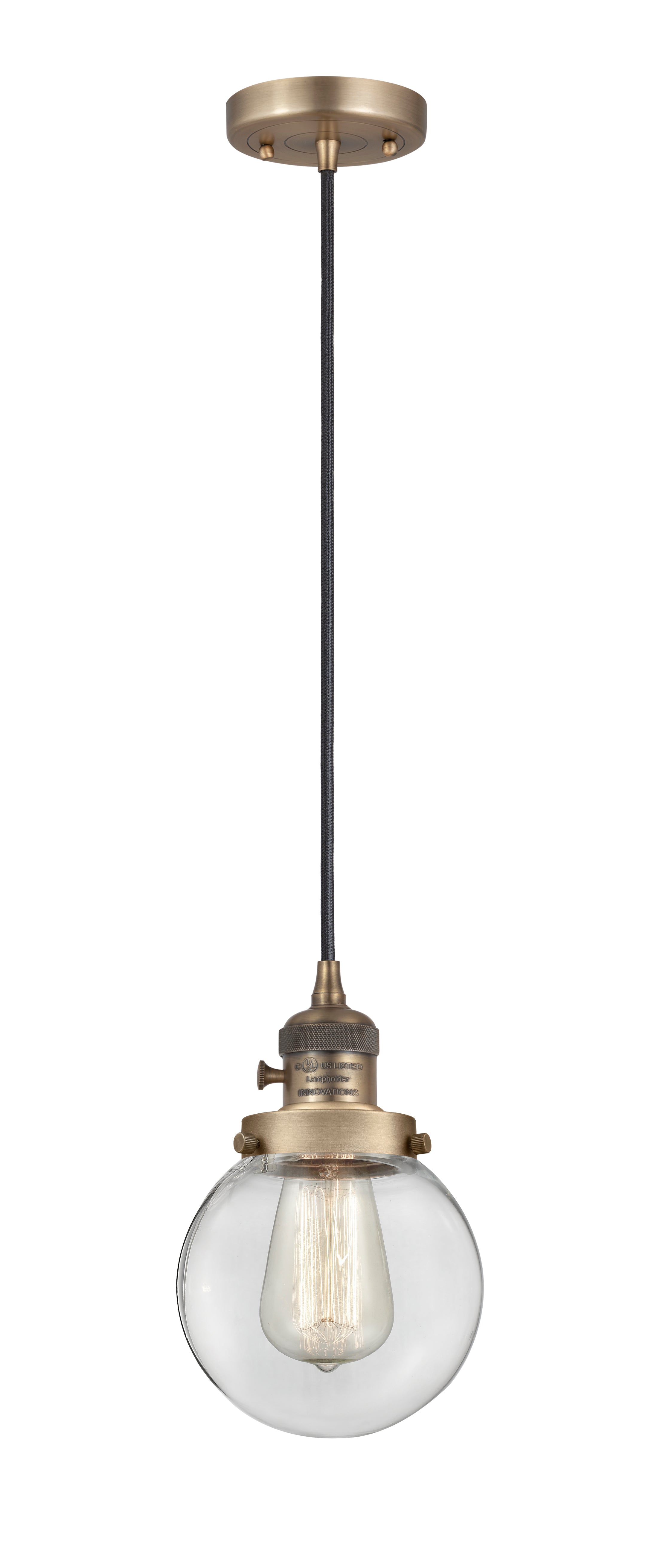 Franklin Restoration Mini Pendant Antique Brass