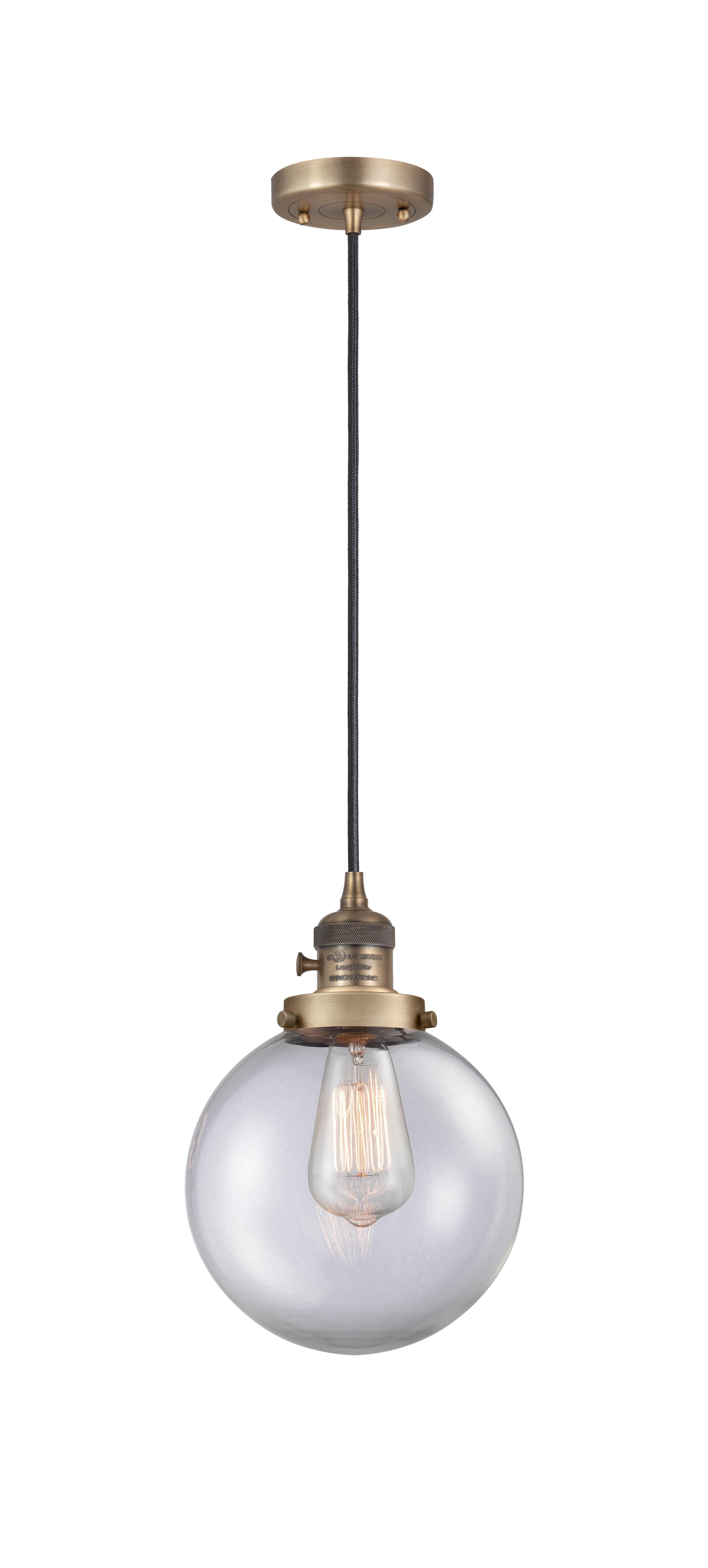 Franklin Restoration Mini Pendant Antique Brass