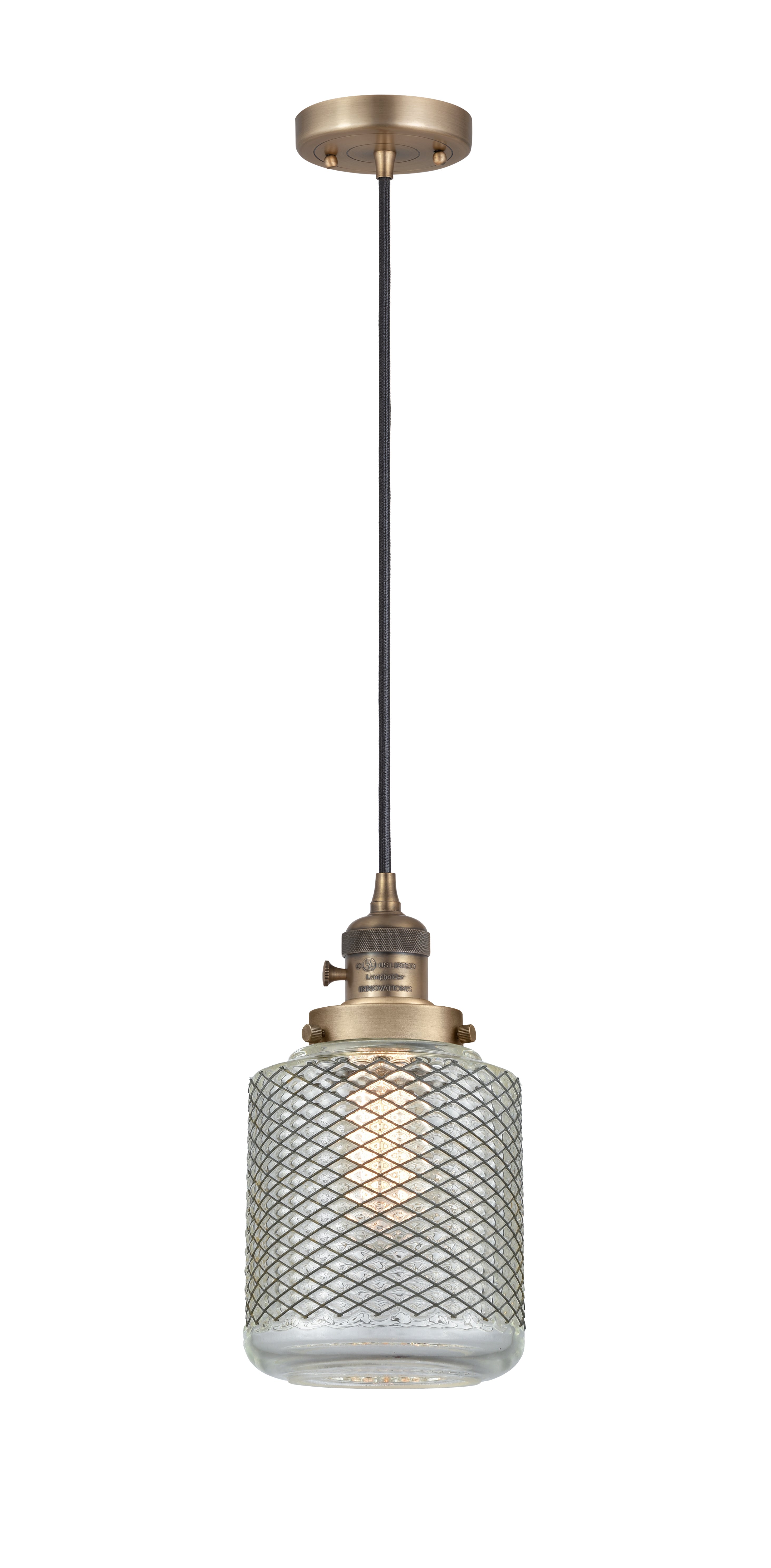 Franklin Restoration Mini Pendant Brass Steel