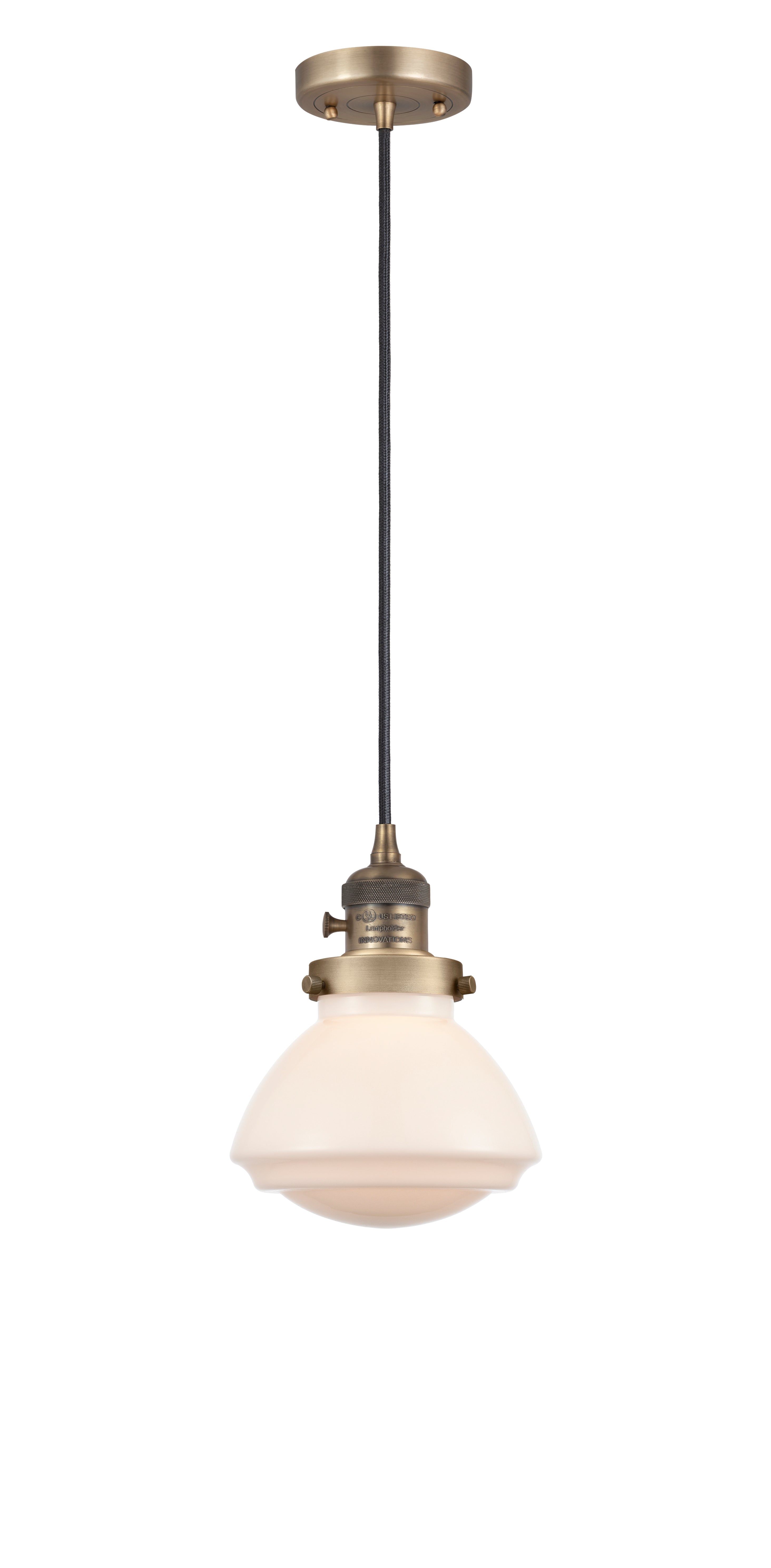 Franklin Restoration Mini Pendant Antique Brass