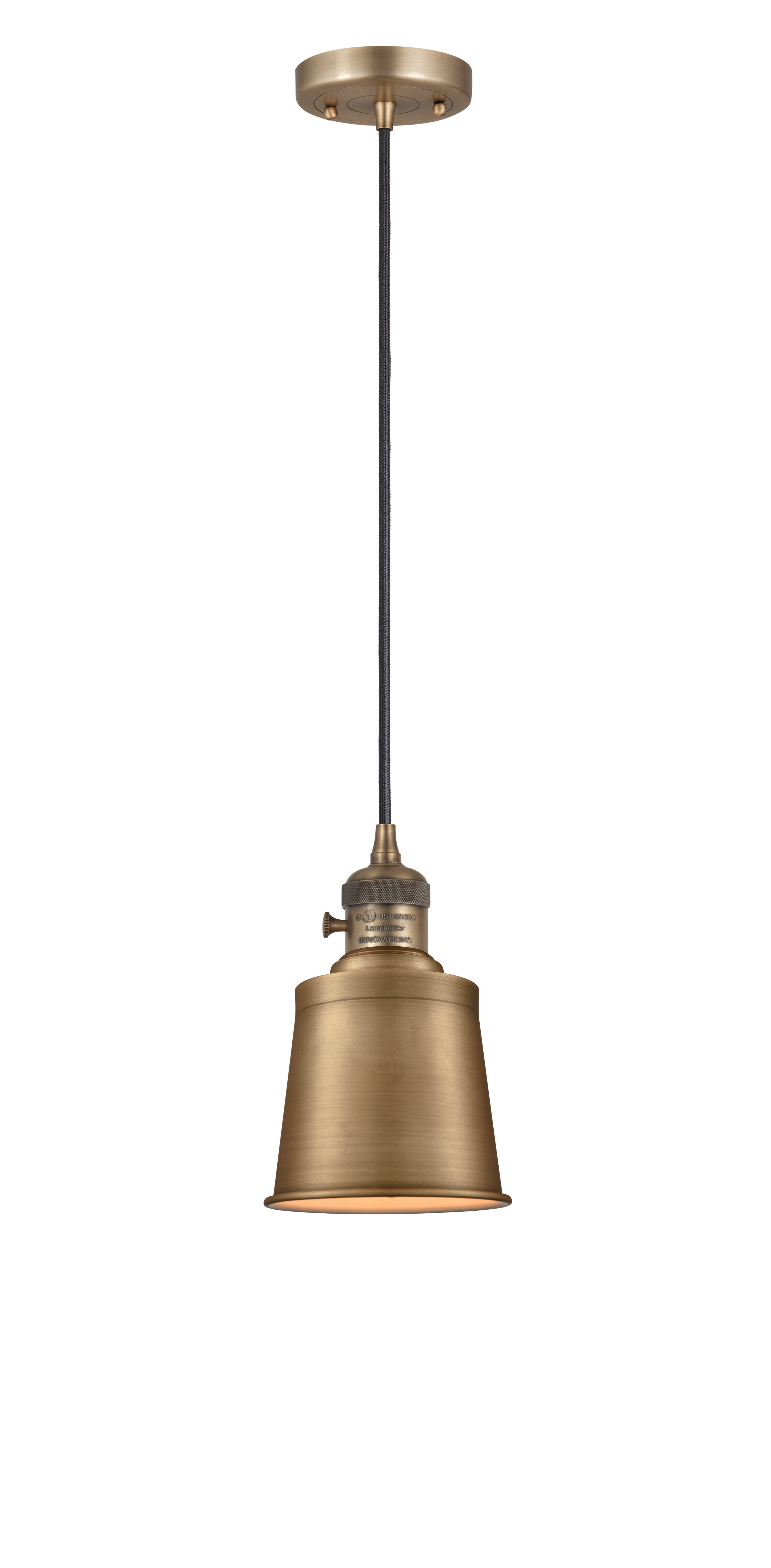 Franklin Restoration Mini Pendant Antique Brass