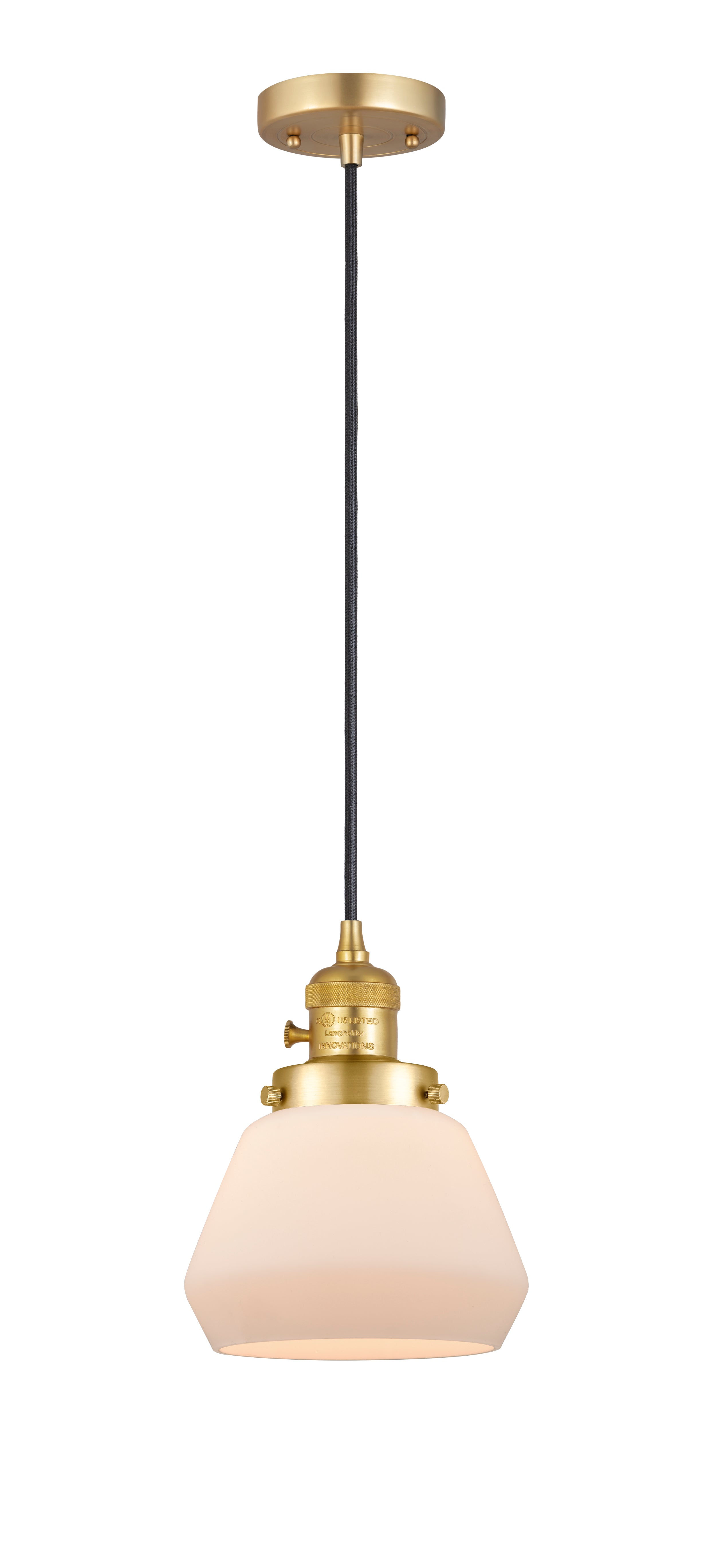 Franklin Restoration Mini Pendant 7 Inch Brass
