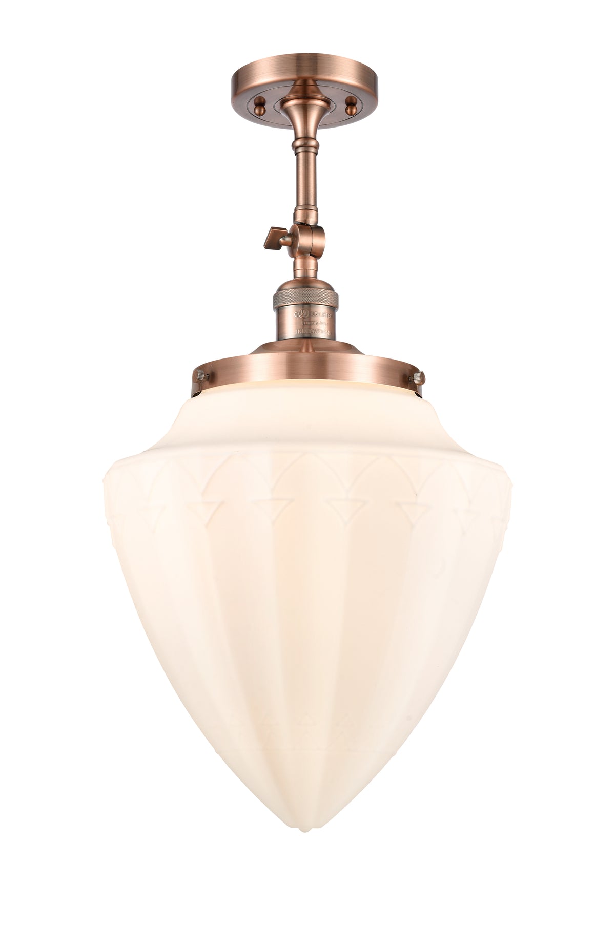 Beacon 12-Inch 1-Light Semi-Flush Mount Schoolhouse Shade