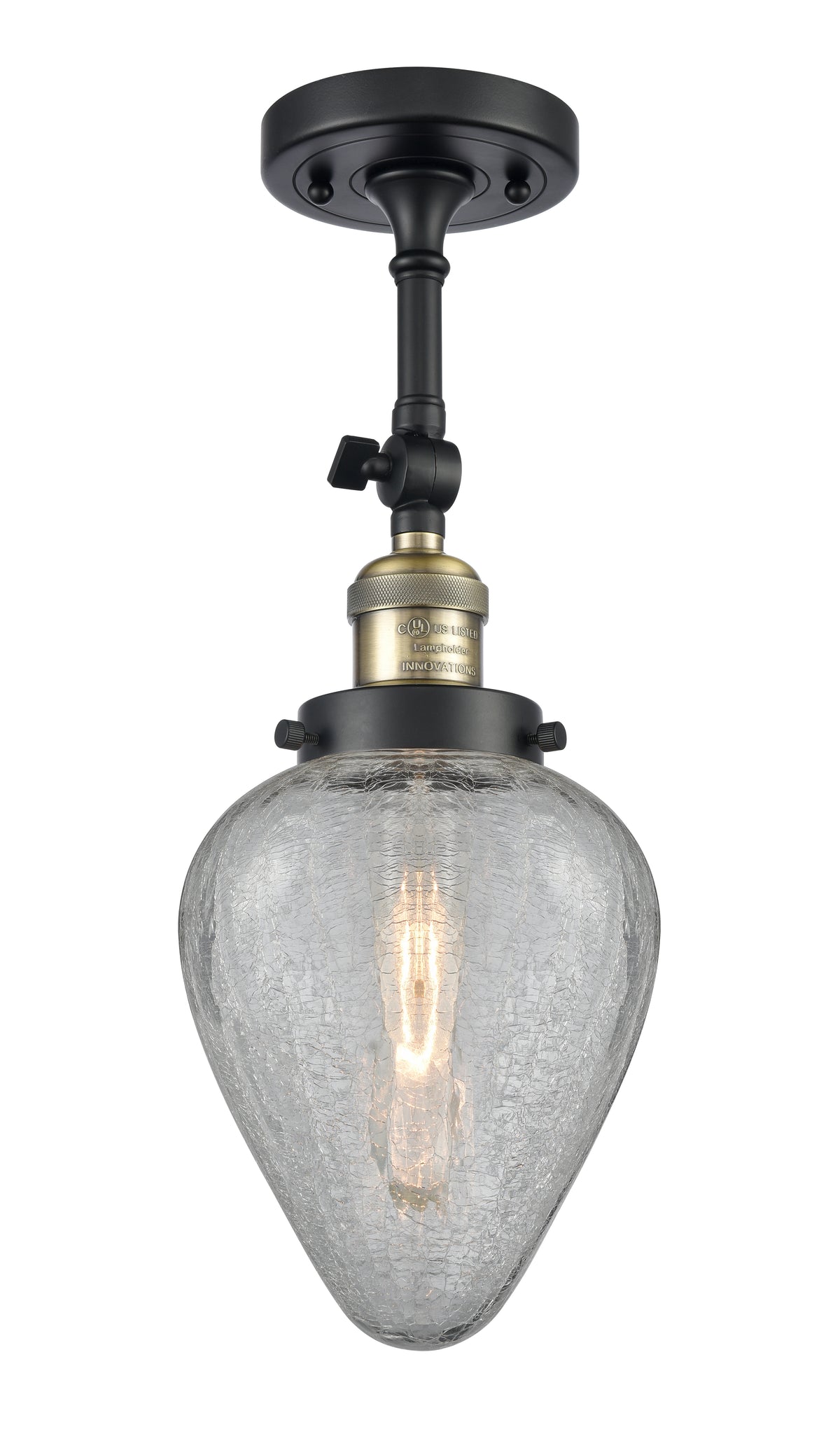 Geneseo 7-Inch 1-Light Semi-Flush Mount 17.5-Inch High