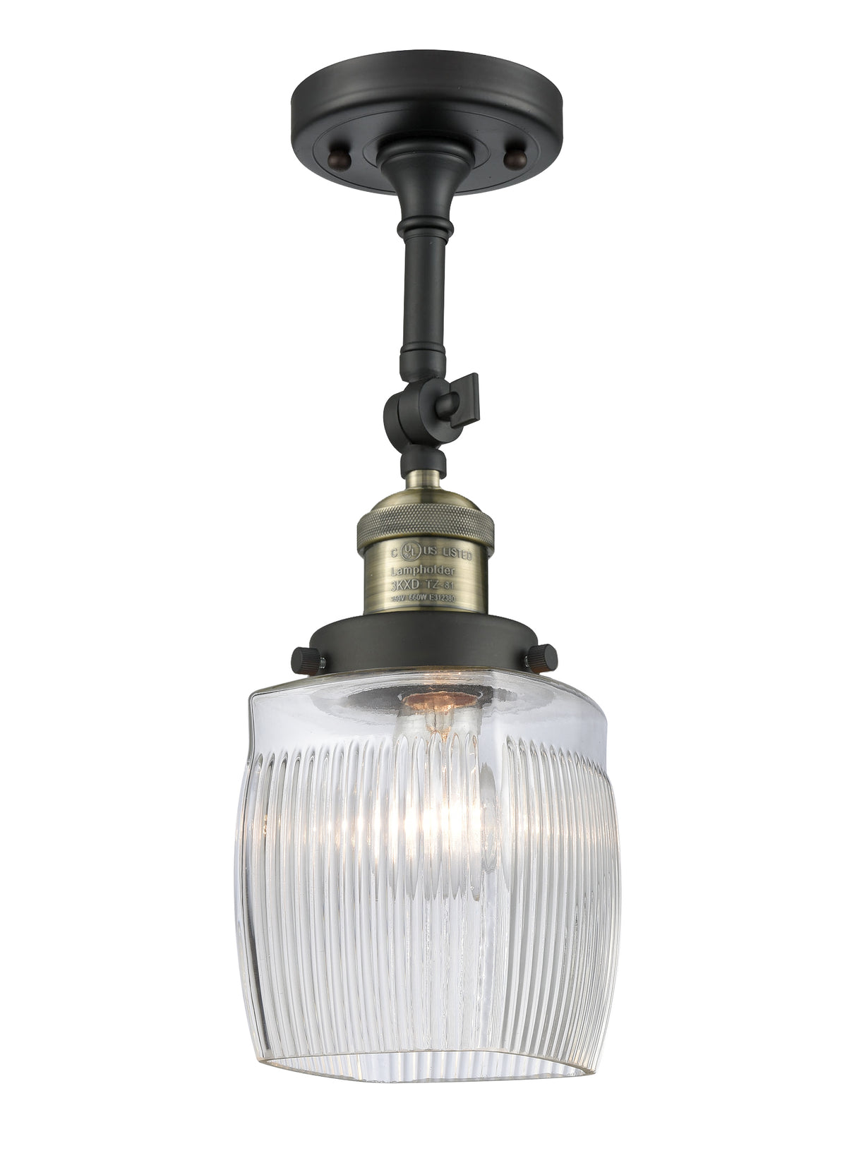 Colton 6-Inch 1-Light Semi-Flush Mount 14.75-Inch High