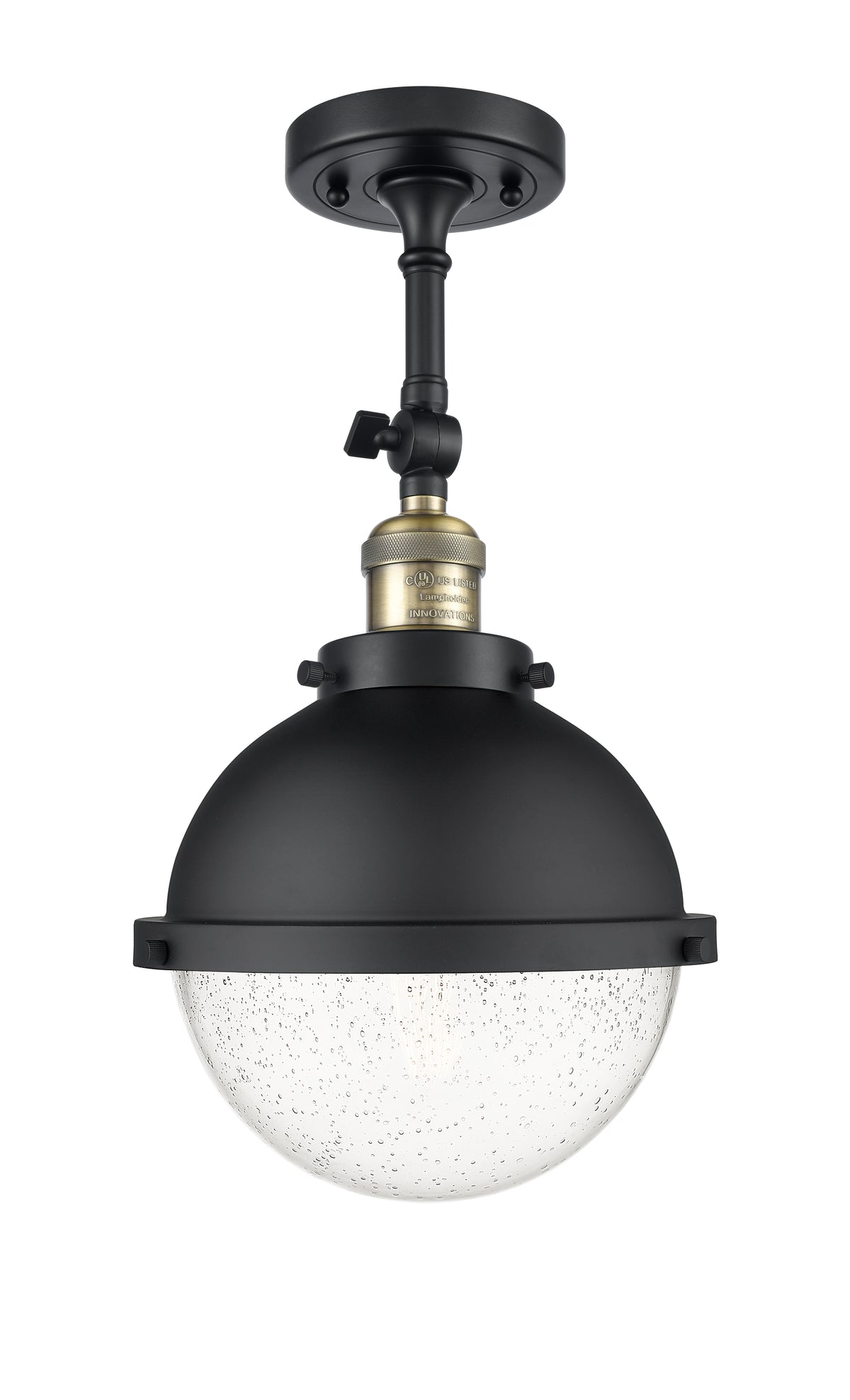 Hampden 9-Inch 1-Light Semi-Flush Mount with LED Bulb 17.25-Inch High