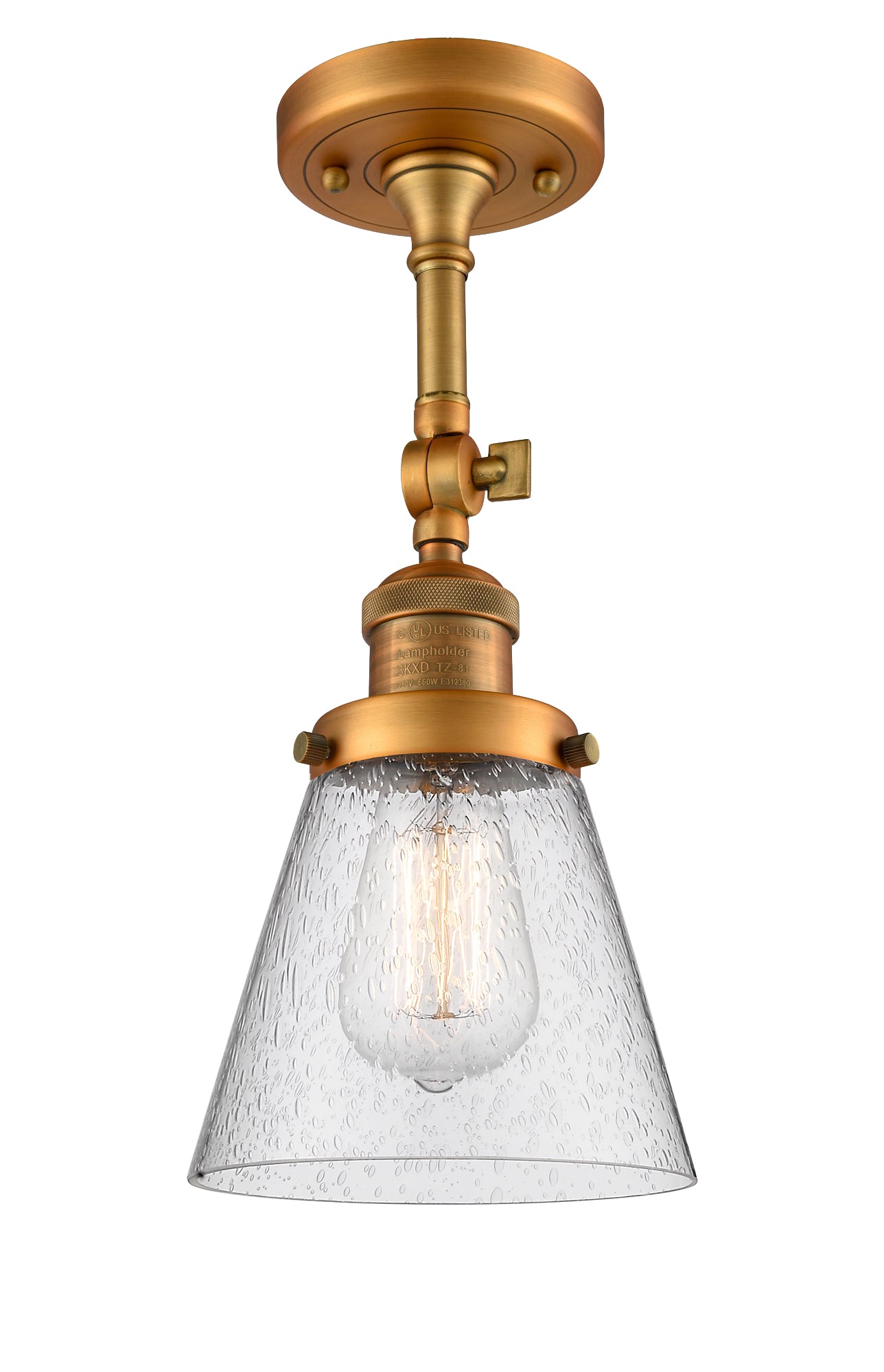 Franklin Semi-Flush Mount Seedy Glass Satin