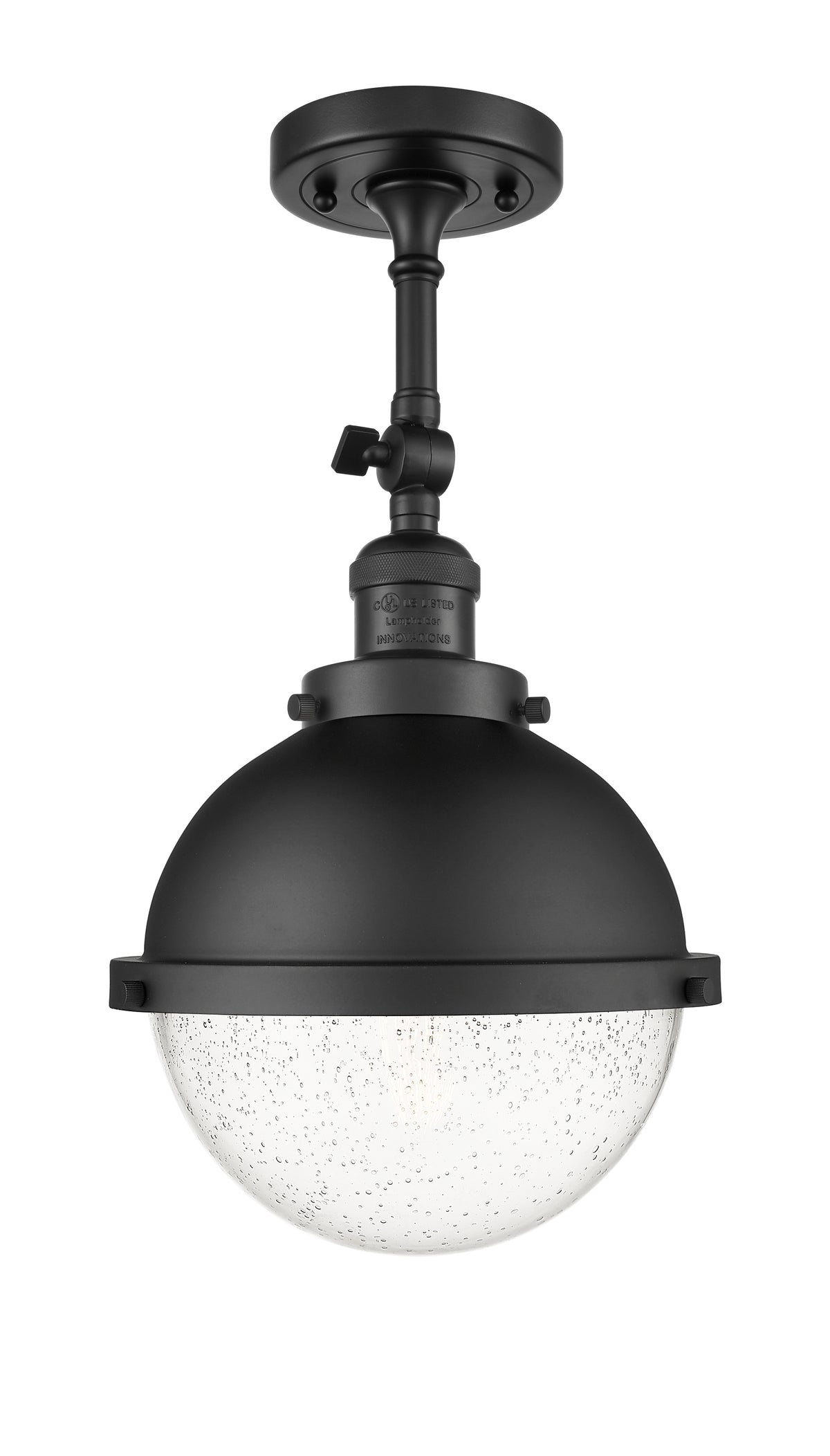 Hampden 9-Inch 1-Light Semi-Flush Mount with LED Bulb 17.25-Inch High