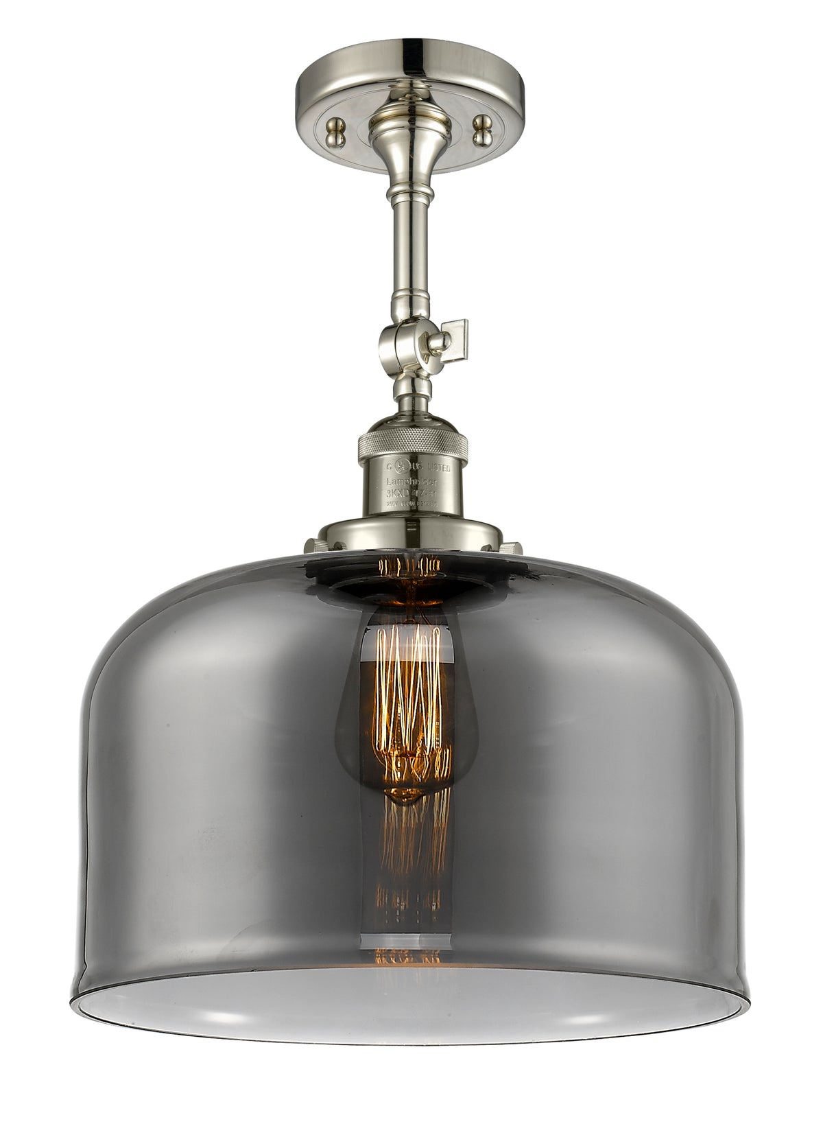 Bell 12-Inch 1-Light Semi-Flush Mount 16.5-Inch High