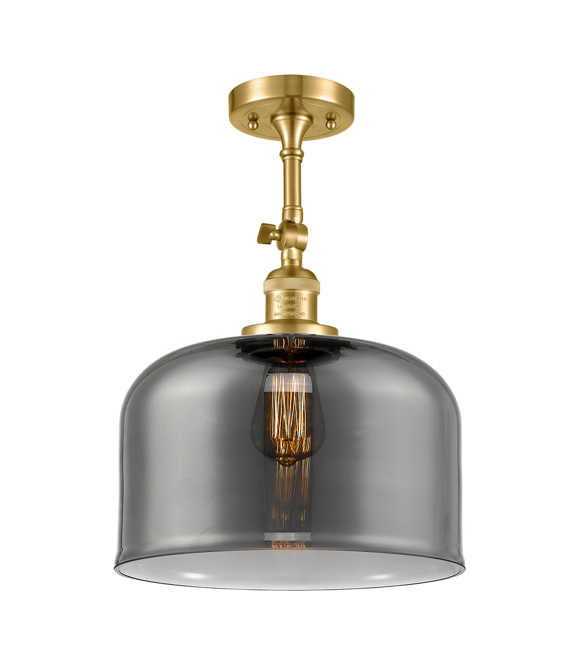 Bell 12-Inch 1-Light Semi-Flush Mount 16.5-Inch High