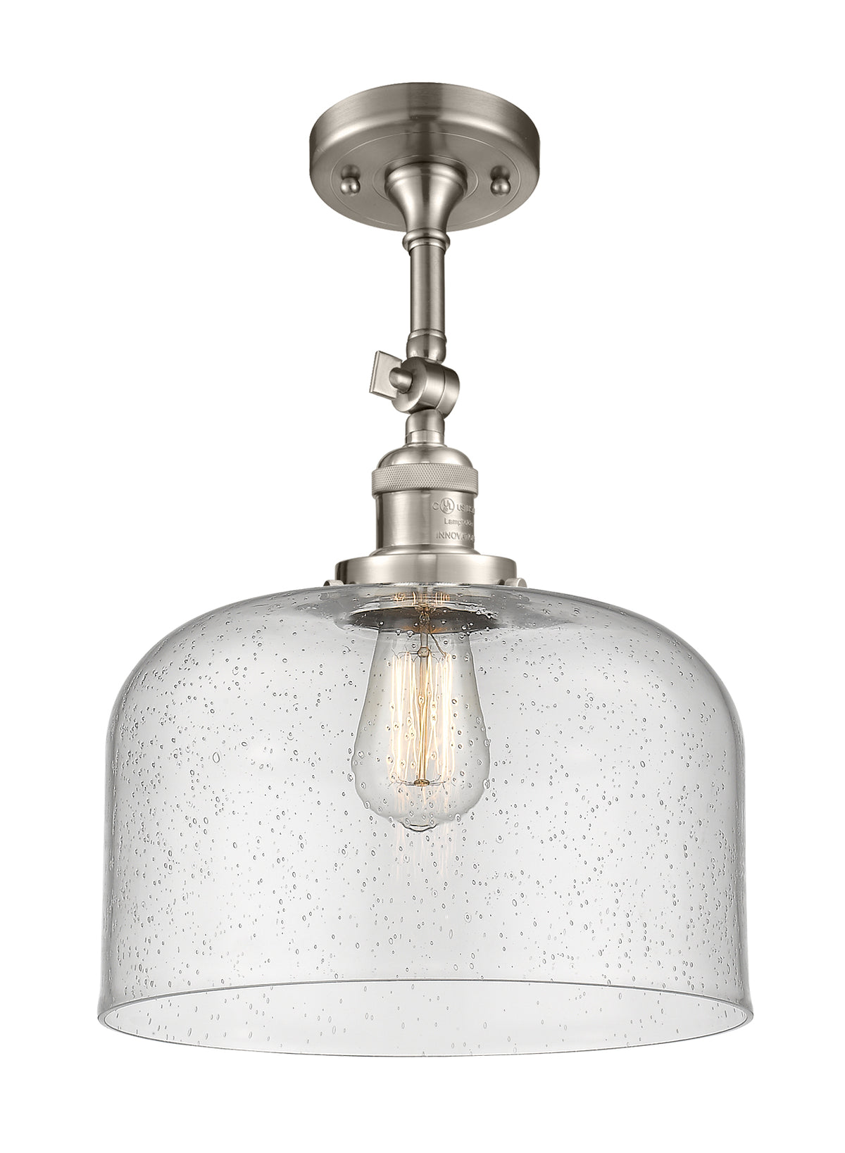 Bell 12-Inch 1-Light Semi-Flush Mount 16.5-Inch High