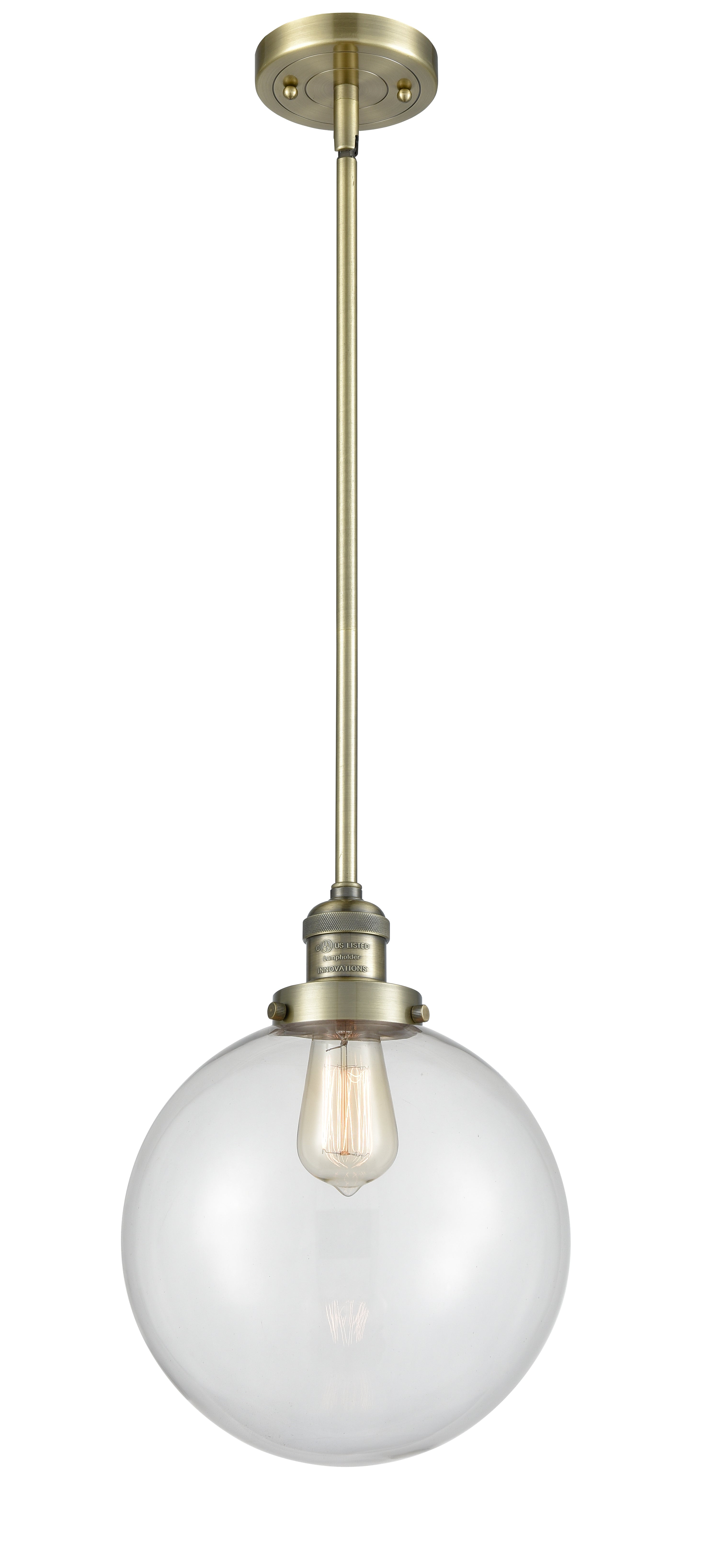 Franklin Restoration Mini Pendant Antique Brass