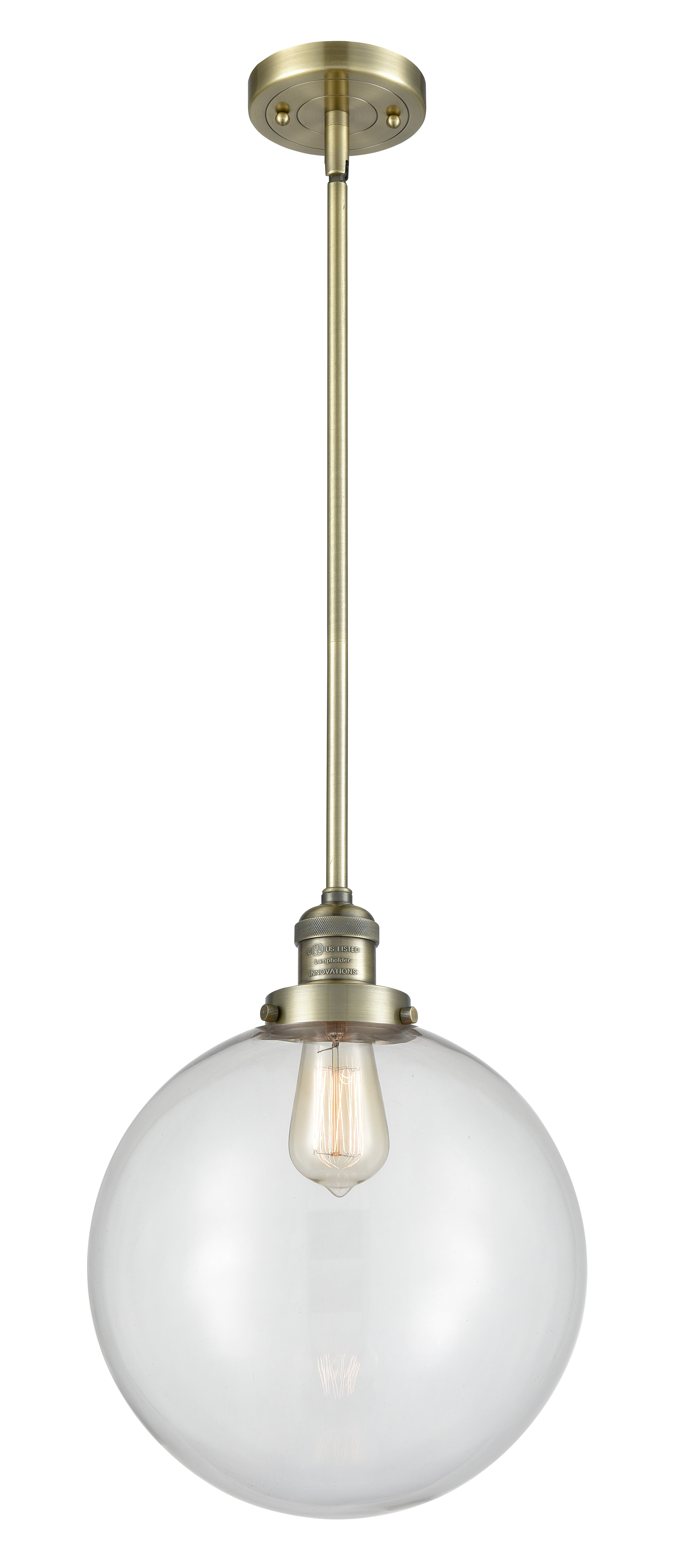 Franklin Restoration Mini Pendant Cast Brass
