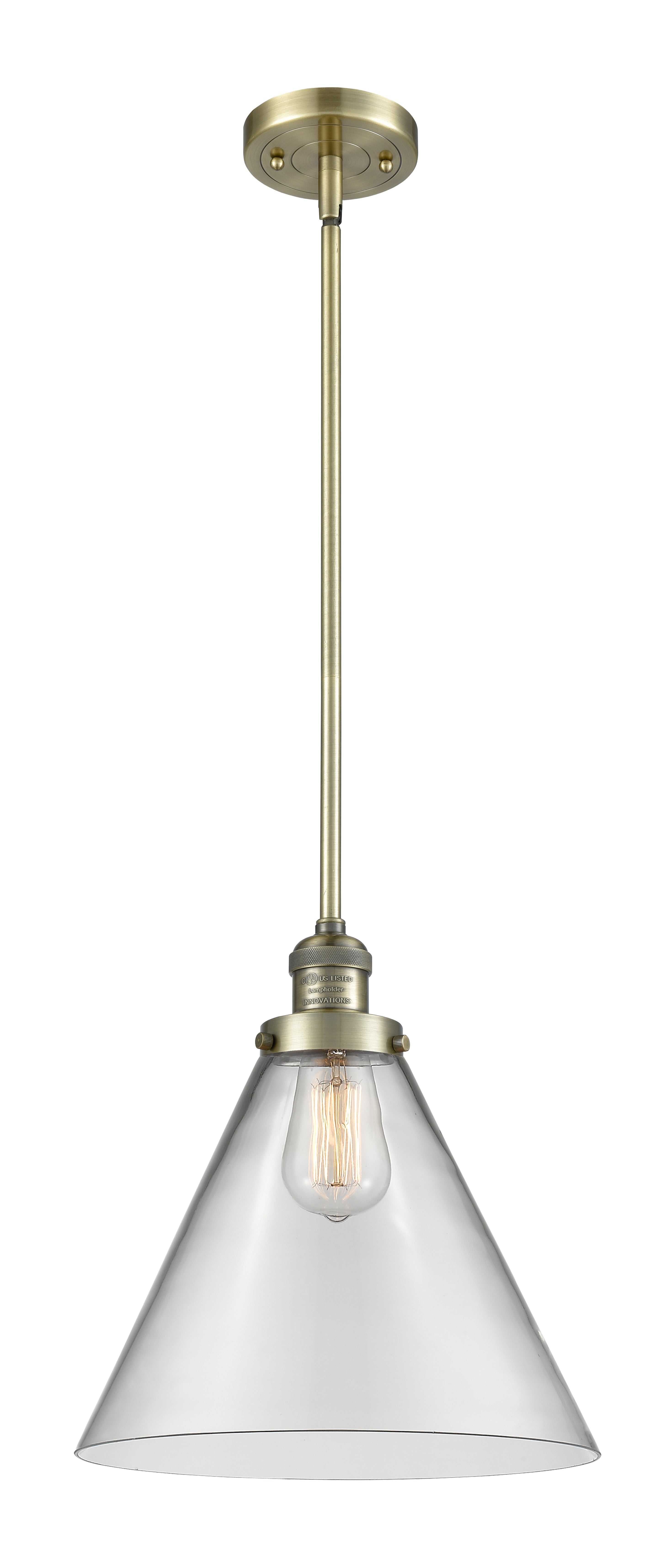 Franklin Restoration Mini Pendant Antique Brass