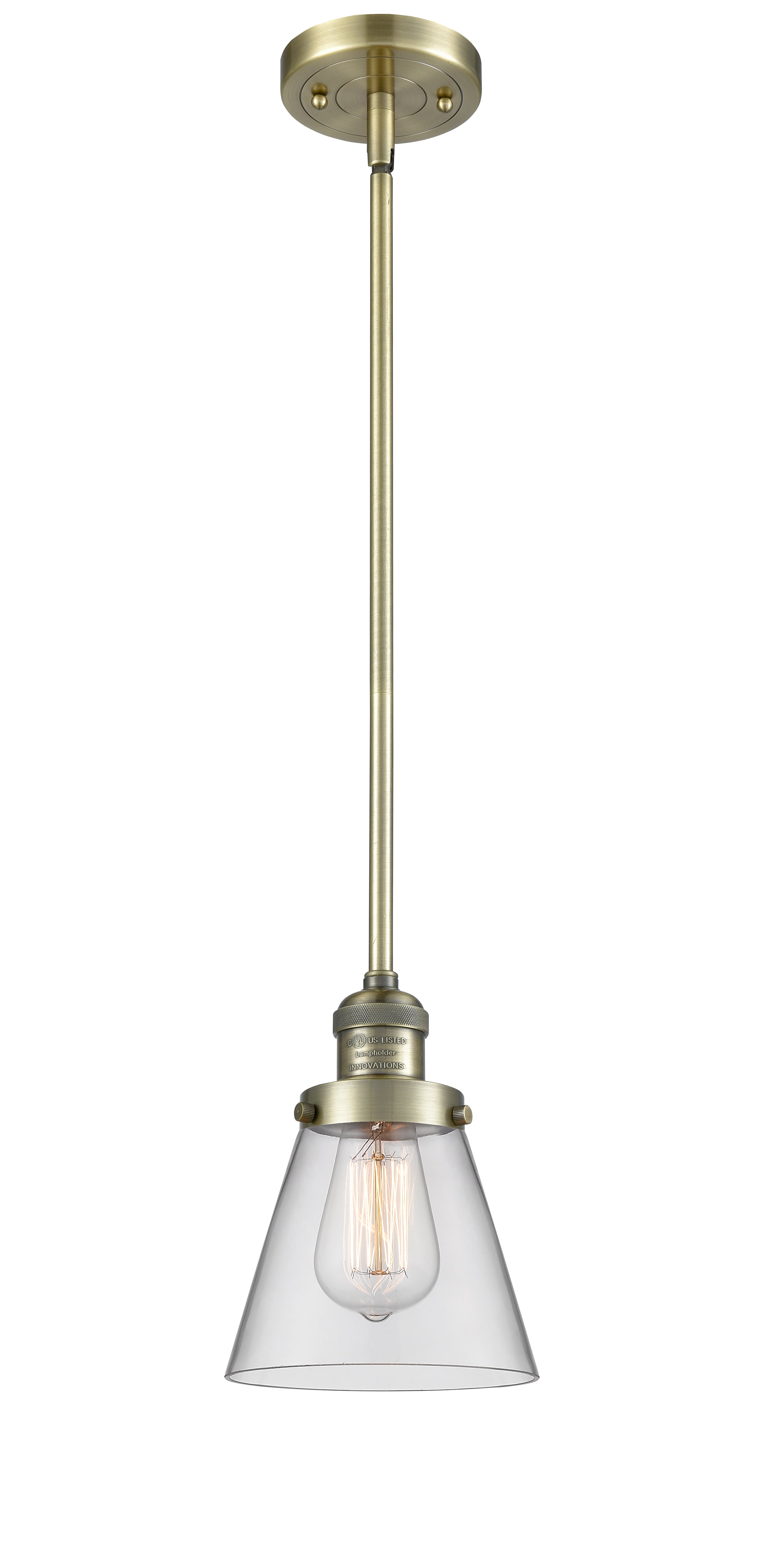 Franklin Restoration Mini Pendant Antique Brass