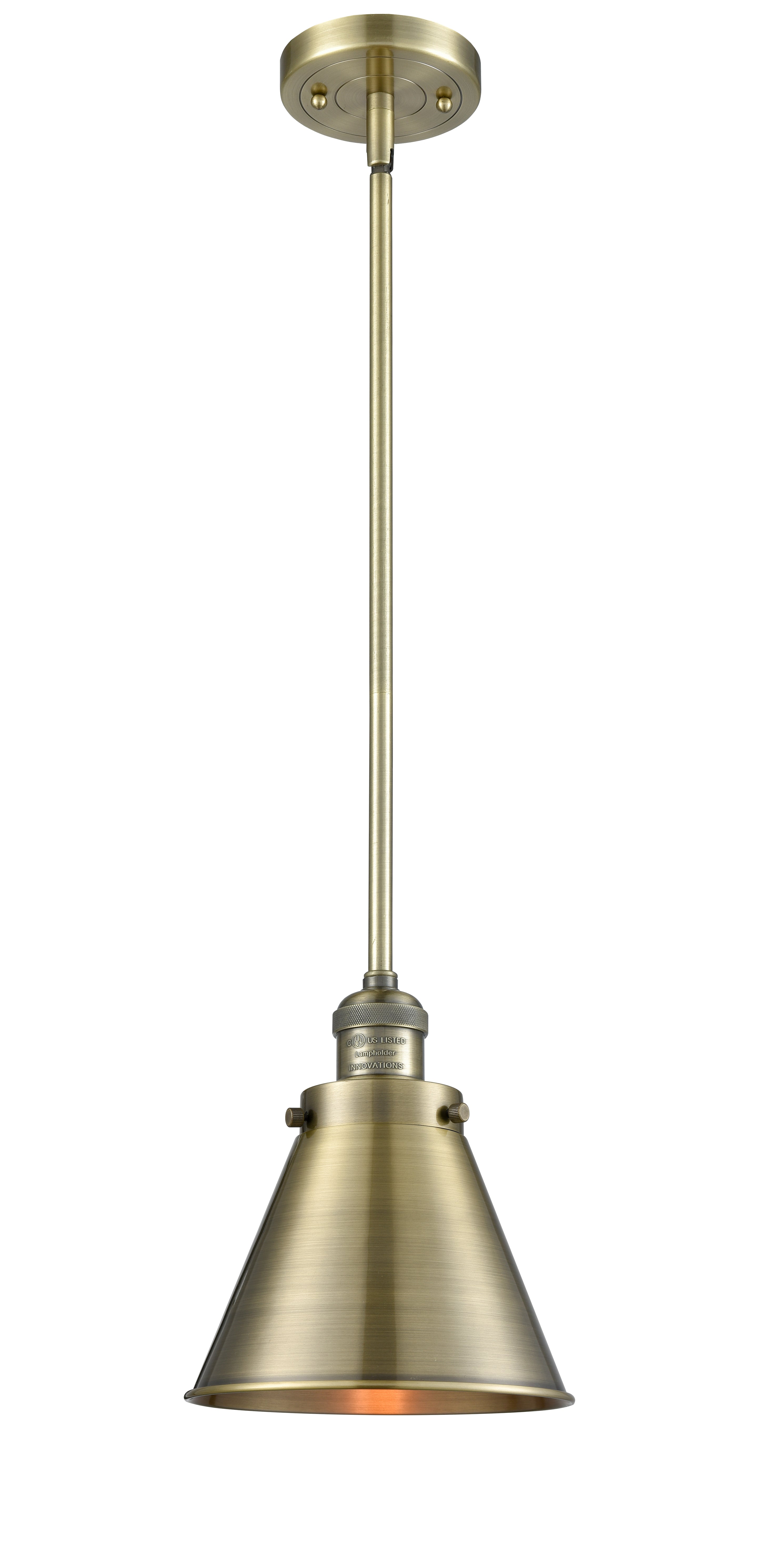 Franklin Restoration Mini Pendant Antique Brass