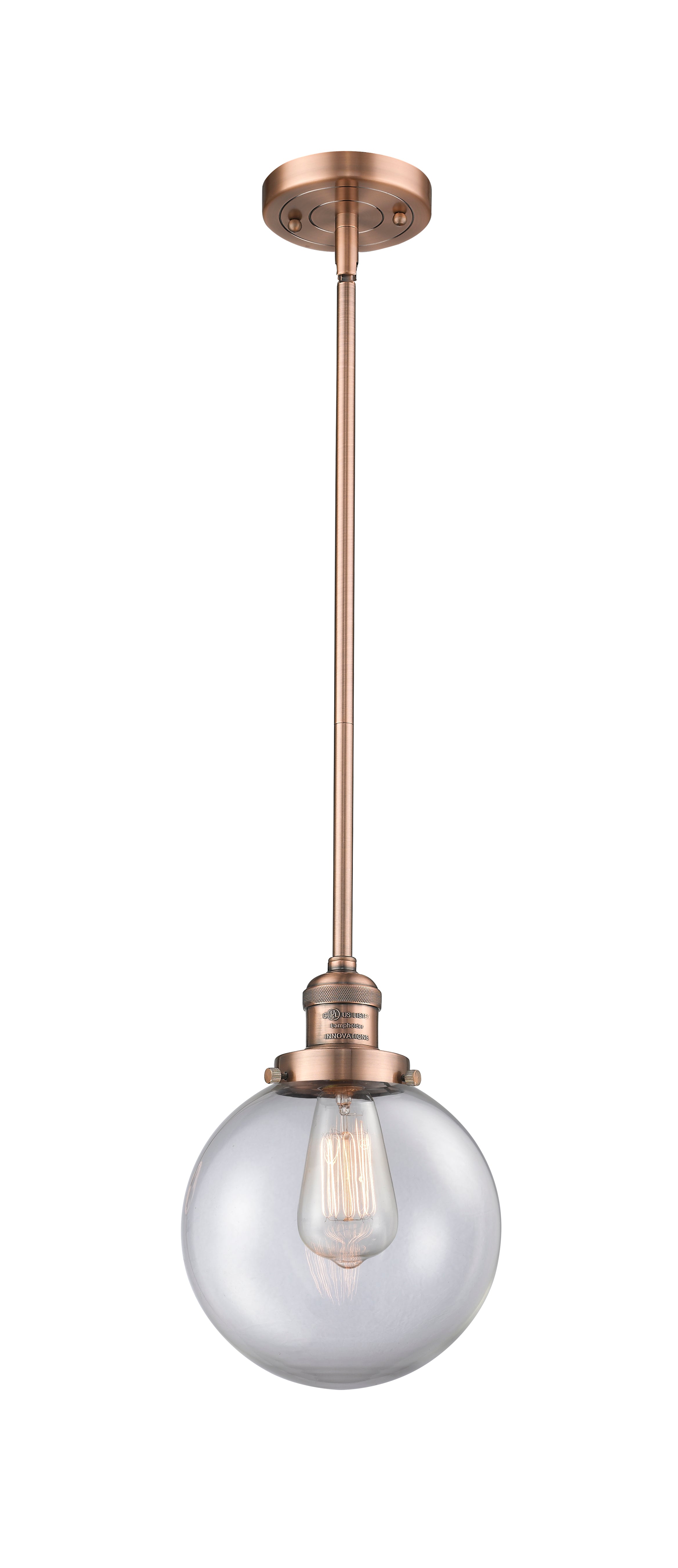 Franklin Restoration Mini Pendant Antique Brass